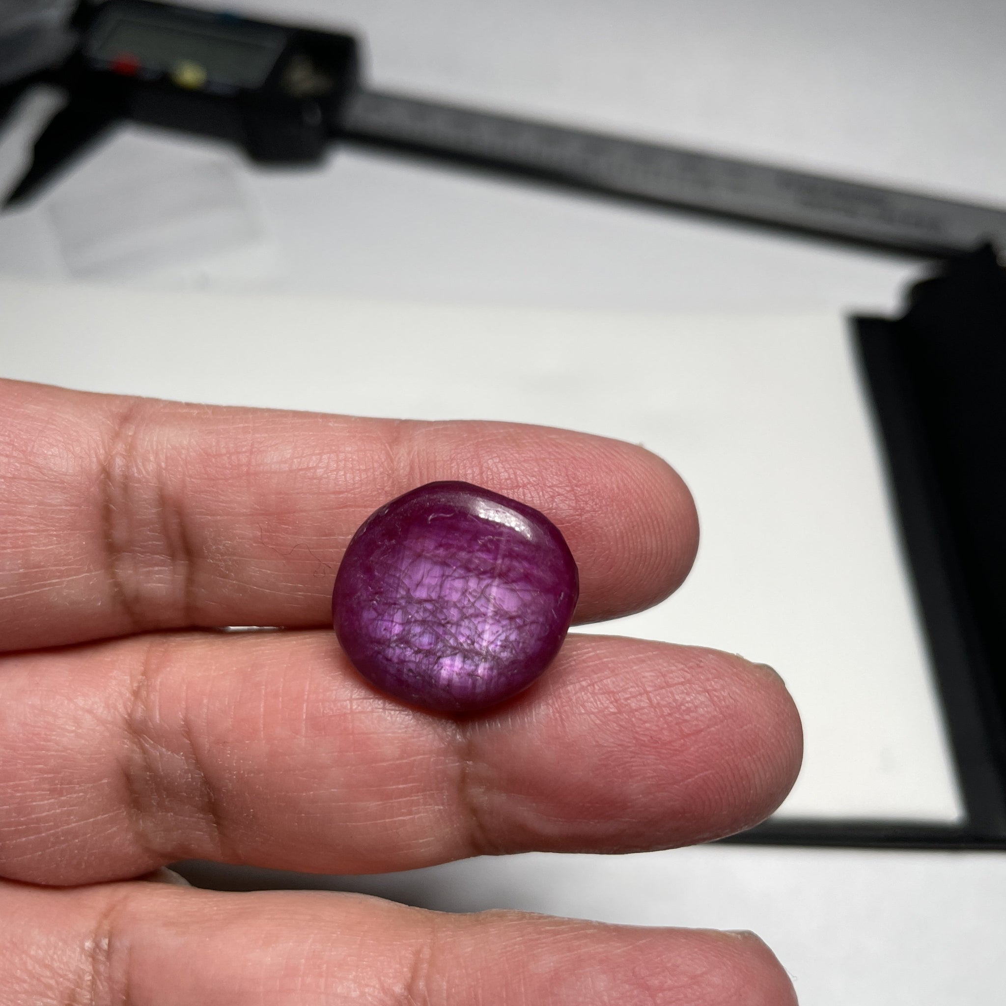 36.89Ct Faceted Ruby Cab Longido Tanzania Untreated Unheated. 19 X 17 10.5Mm