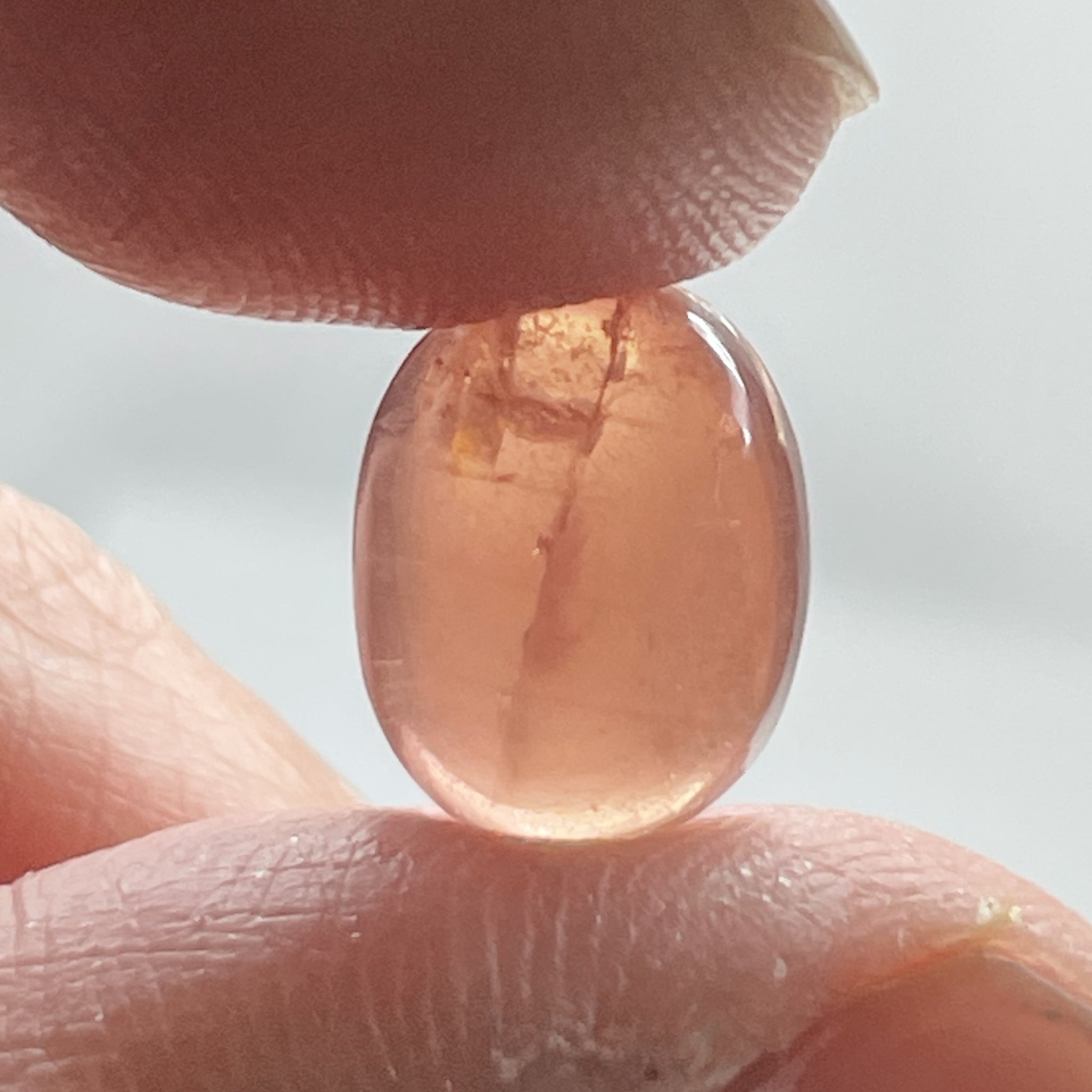 6.57Ct Padparadscha Sapphire Cabochon Tanzania Untreated Unheated. 11 X 8.2 5 Mm