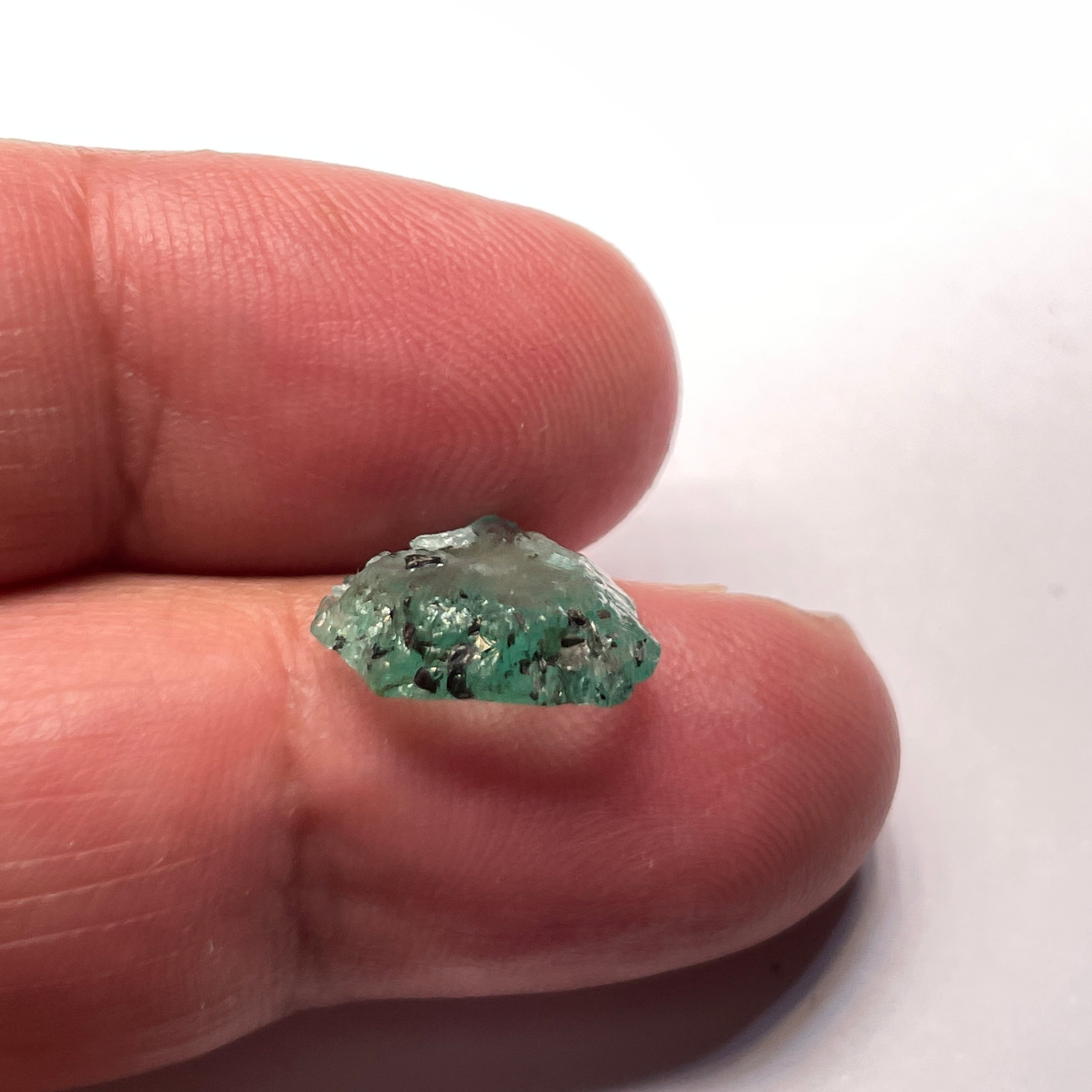 3.19Ct Emerald Tanzania Untreated Unheated No Oil Very Flat But Excellent For A Collection Or Set In