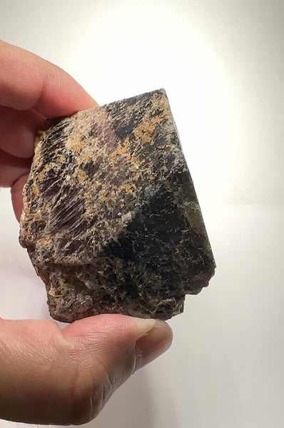 389Gm Massive Black Spinel Crystal From Mahenge In Tanzania. 389.00Gm / 1945Ct Untreated Unheated.