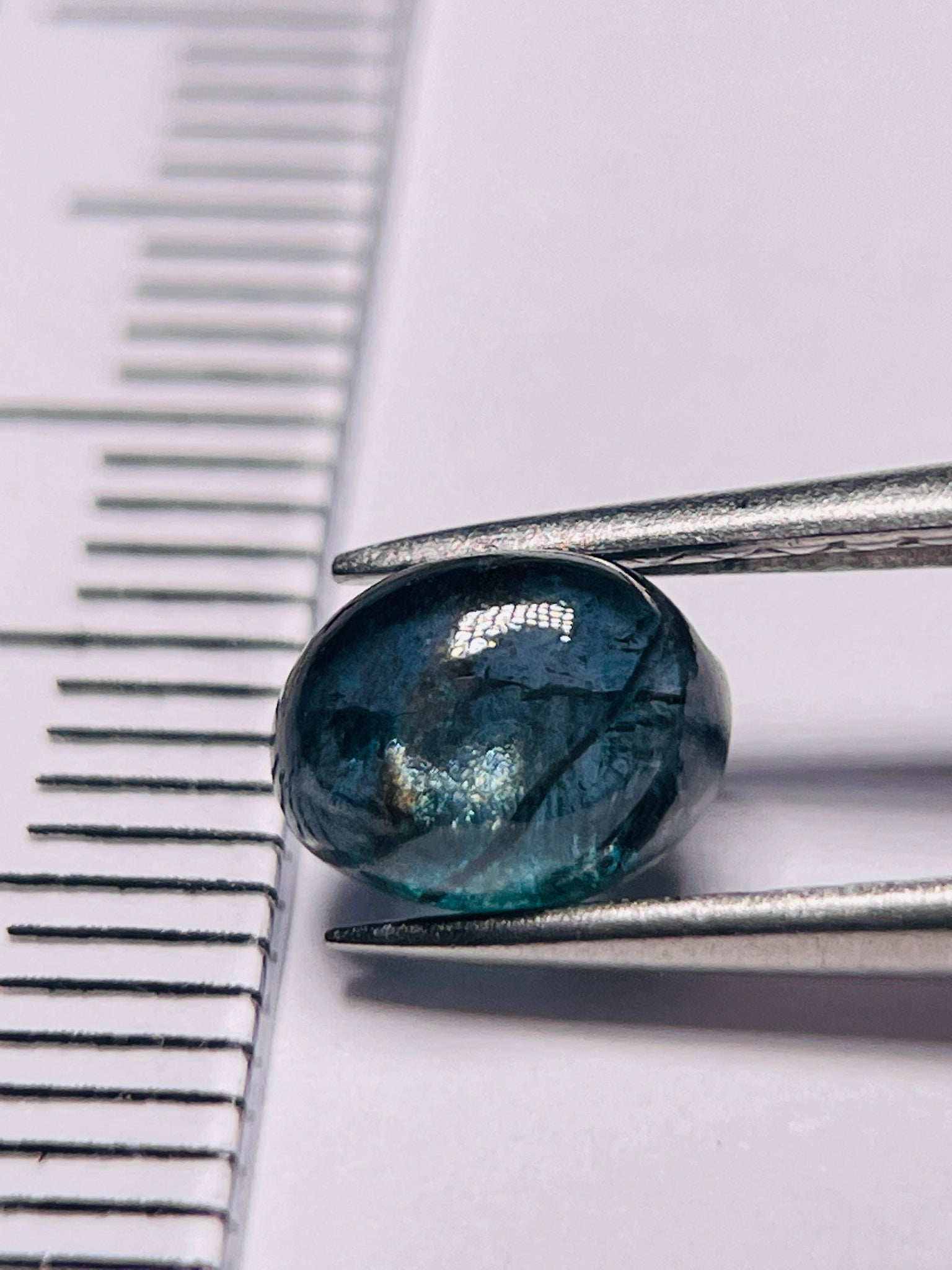 1.30Ct Sapphire Cabochon Seems To Have A Moving Star But As Point Umba Valley Tanzania. Untreated