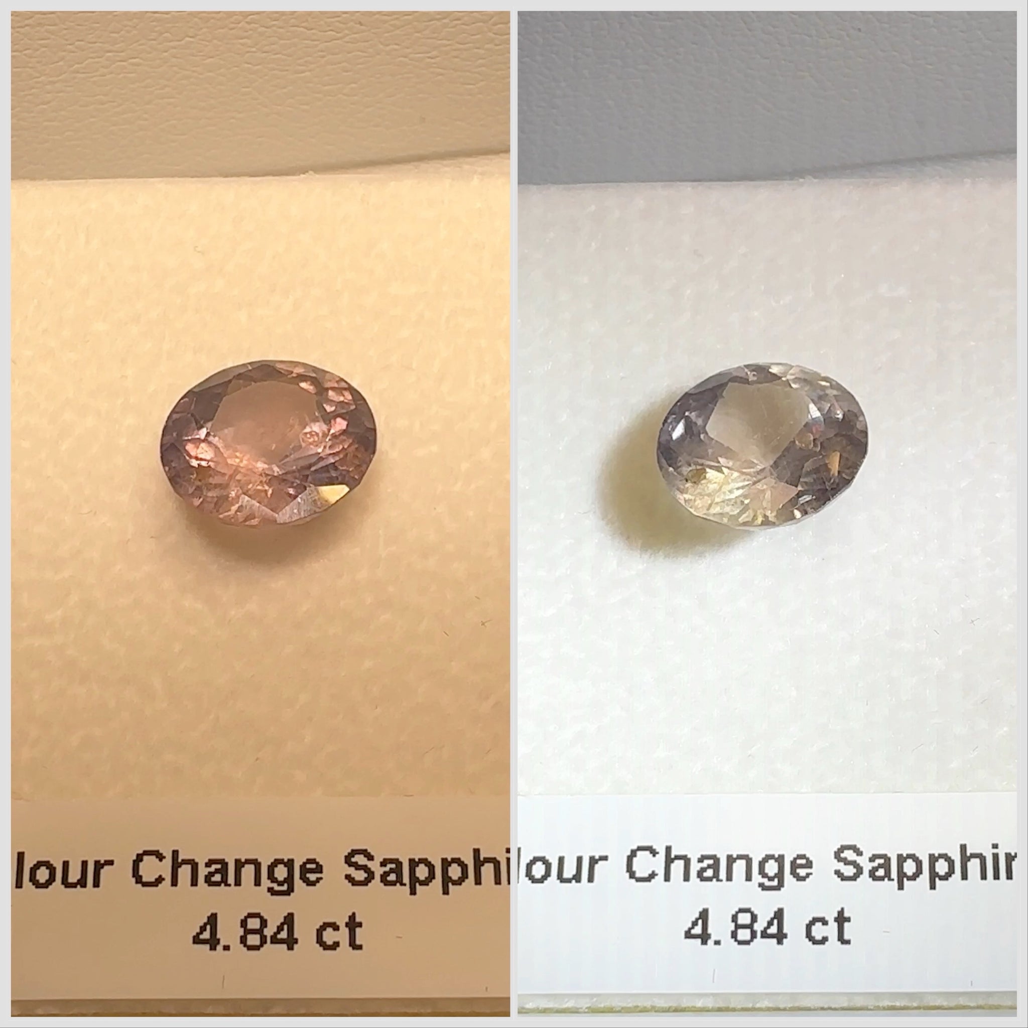 Colour Change Sapphire, 4.84ct, Umba, Tanzania. Untreated Unheated. See photos for colour change