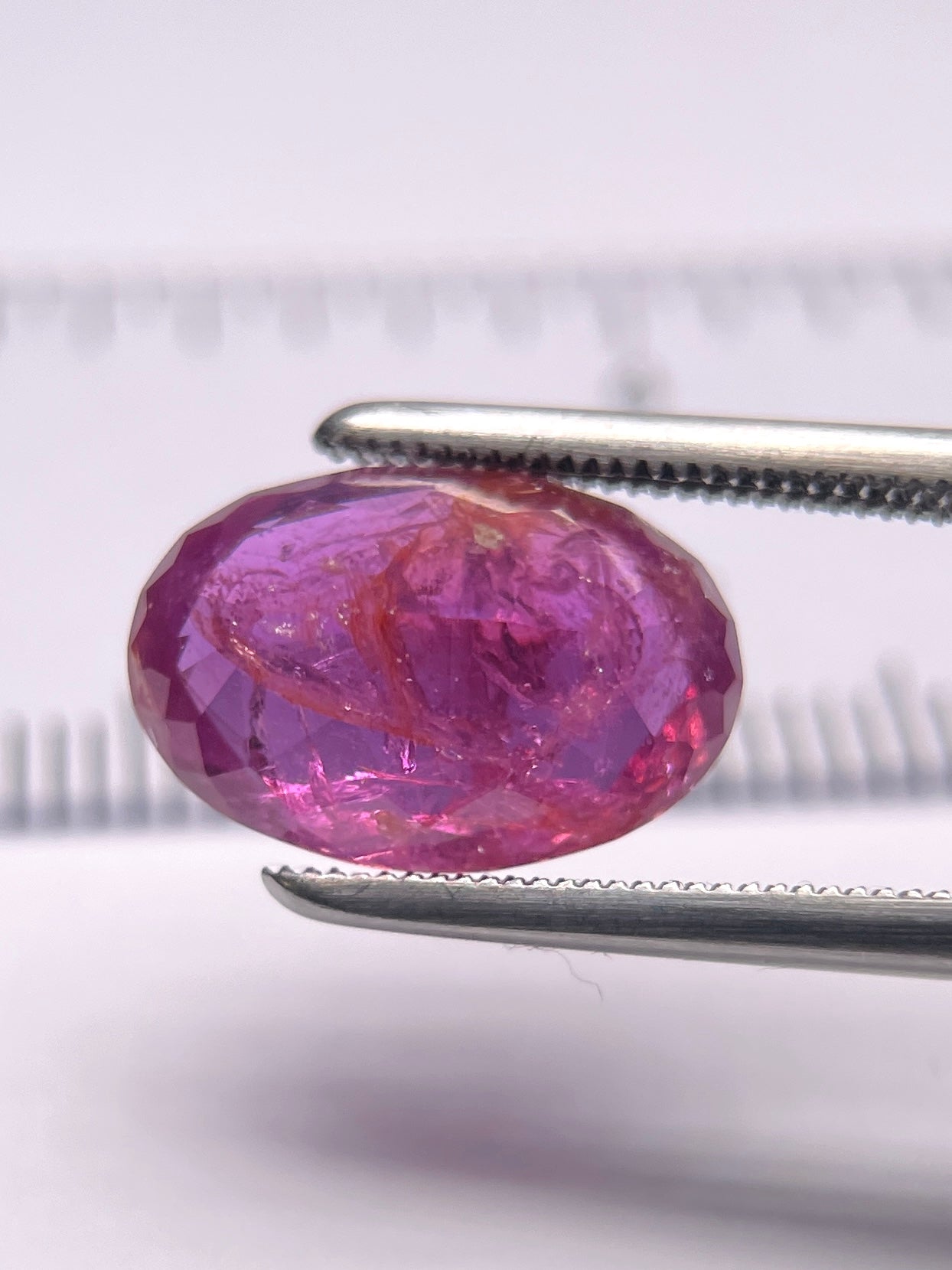 5.89Ct Red Sapphire Umba Valley Tanzania. Untreated Unheated