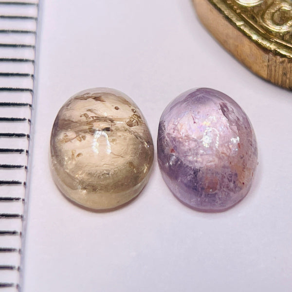 2.62Ct Sapphire Cabochon Pair Umba Valley Tanzania. Untreated Unheated