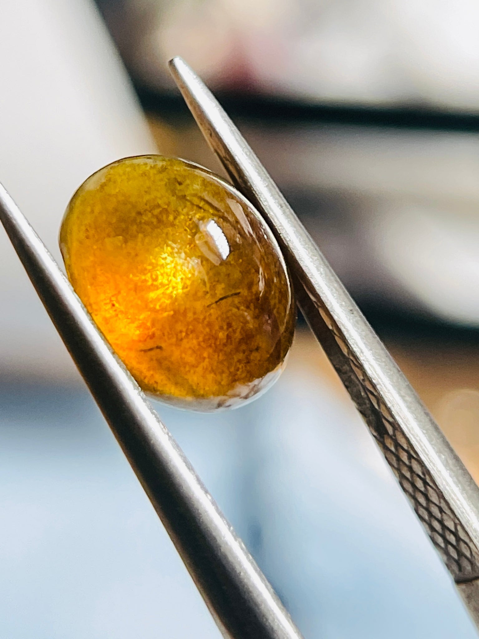 3.33Ct Sapphire Cabochon Seems To Have A Moving Star But As Point Umba Valley Tanzania. Untreated