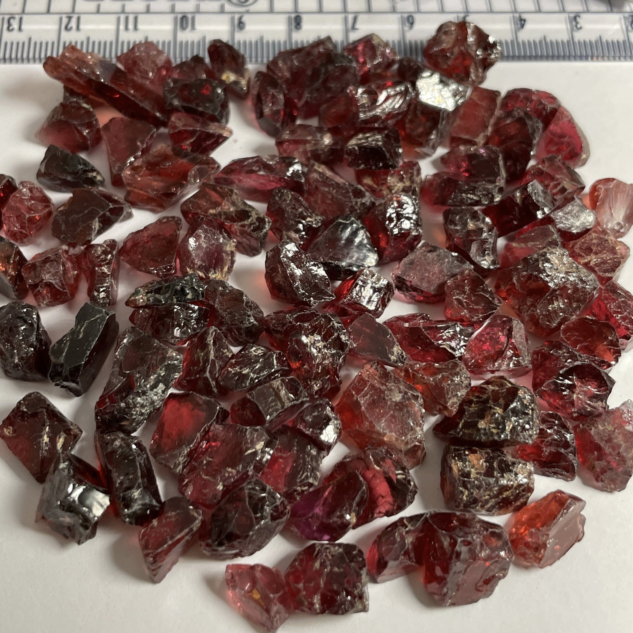 483.00Ct / 96.60Gm Umba Garnet Lot Tanzania 0.50Gm - 1.80Gm Slightly Included To