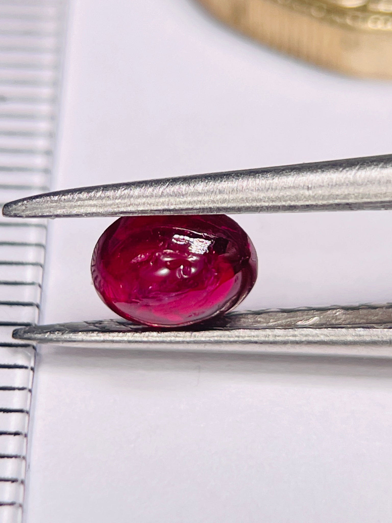 0.80Ct Ruby Cabochon Longido Mines Tanzania. Untreated Unheated