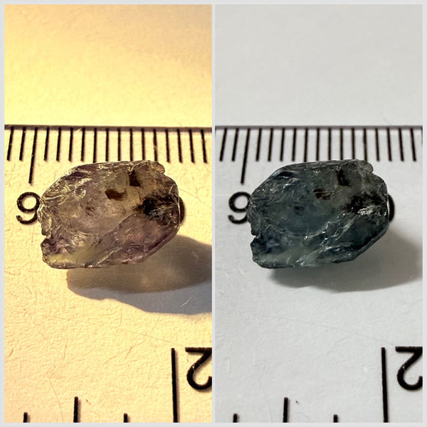 Alexandrite, 3.28ct, Manyara, Tanzania, Untreated Unheated. Good inner Facetable portion, slightly included, once the outer skin gunk is removed. See the videos