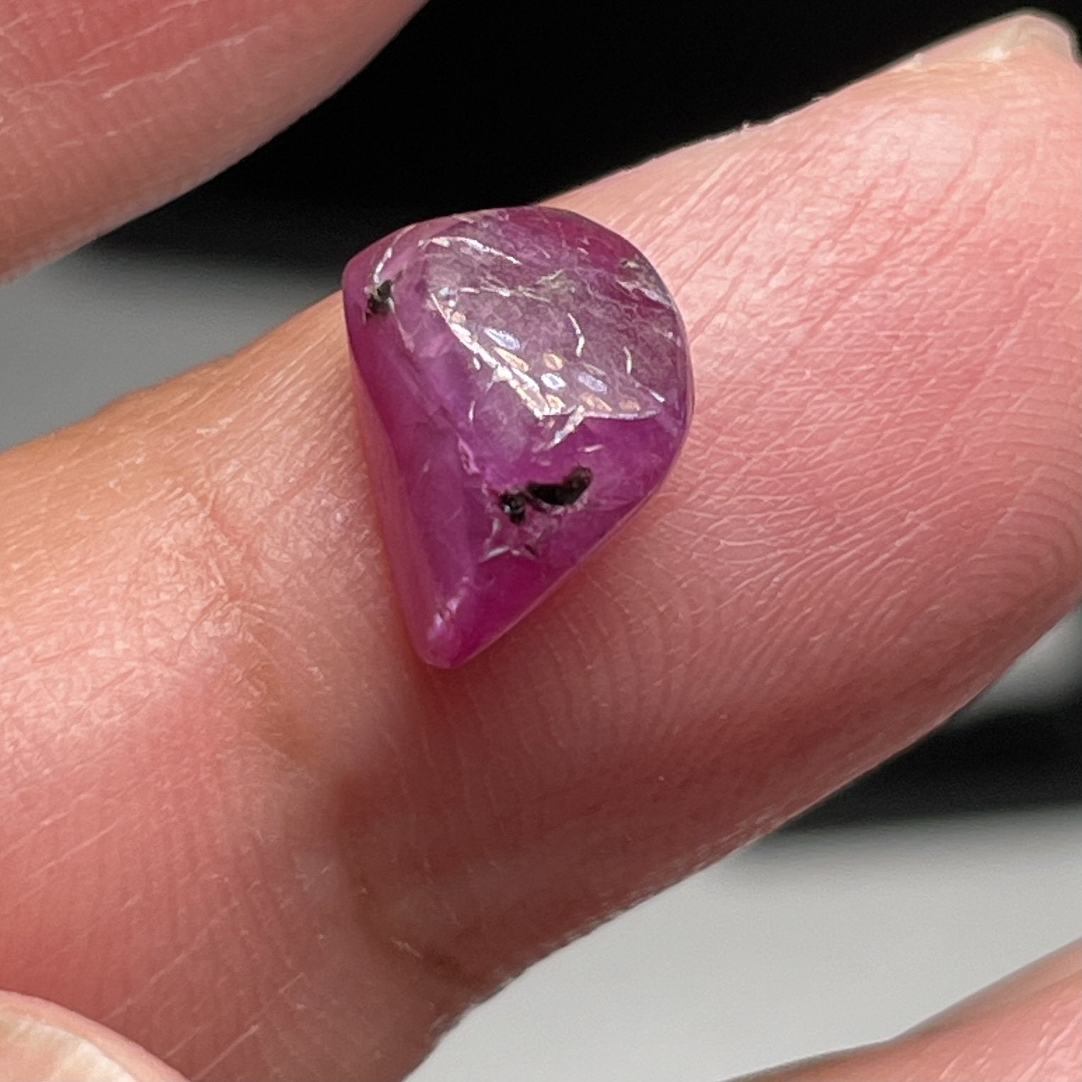 3.99Ct Winza Ruby Freeform Cab Tanzania Untreated Unheated