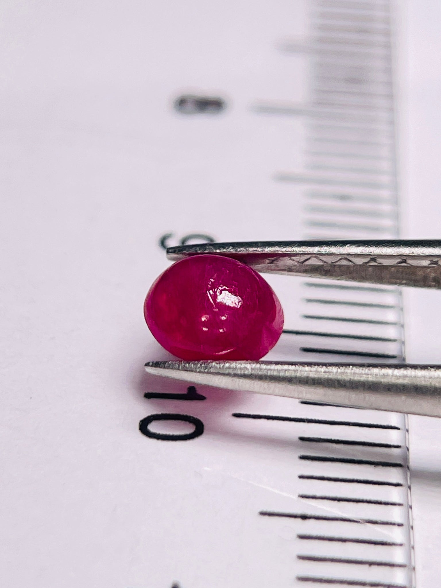 0.55Ct Ruby Cabochon Longido Mines Tanzania. Untreated Unheated