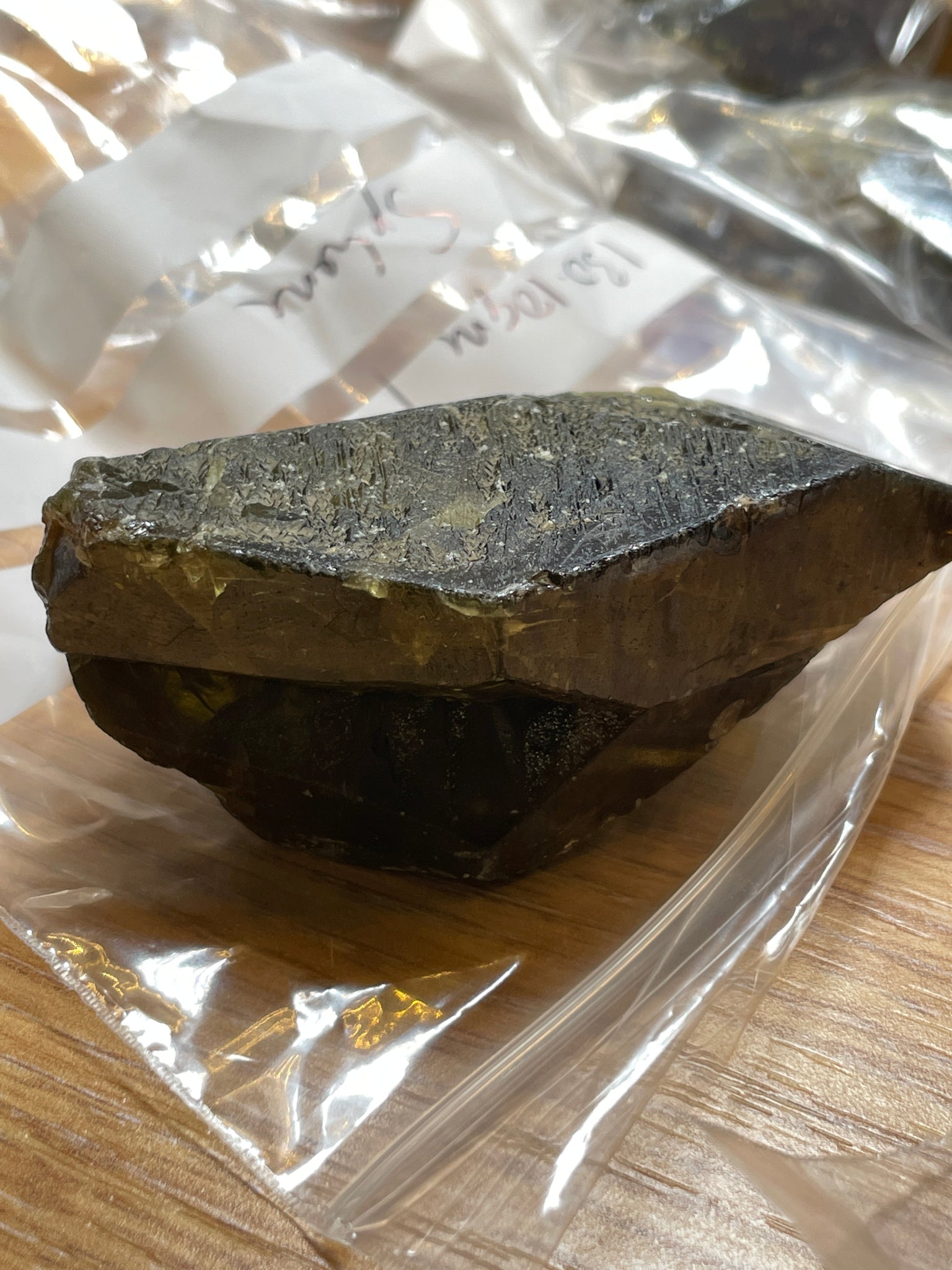130.10Gm / 650.50Ct Sphene Crystal From Tanzania. Superb Rare Piece. 71.60 X 50.00 33.20Mm