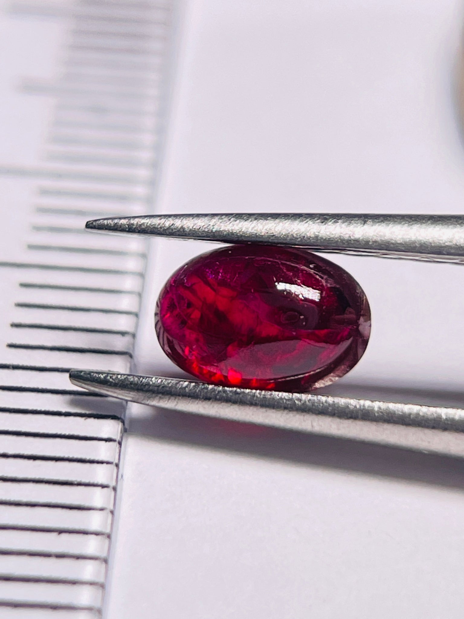 0.85Ct Ruby Cabochon Longido Mines Tanzania. Untreated Unheated