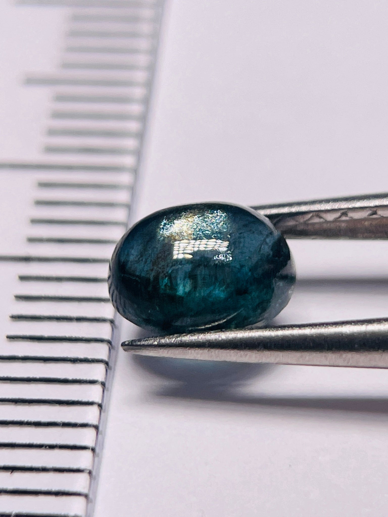 1.30Ct Sapphire Cabochon Seems To Have A Moving Star But As Point Umba Valley Tanzania. Untreated