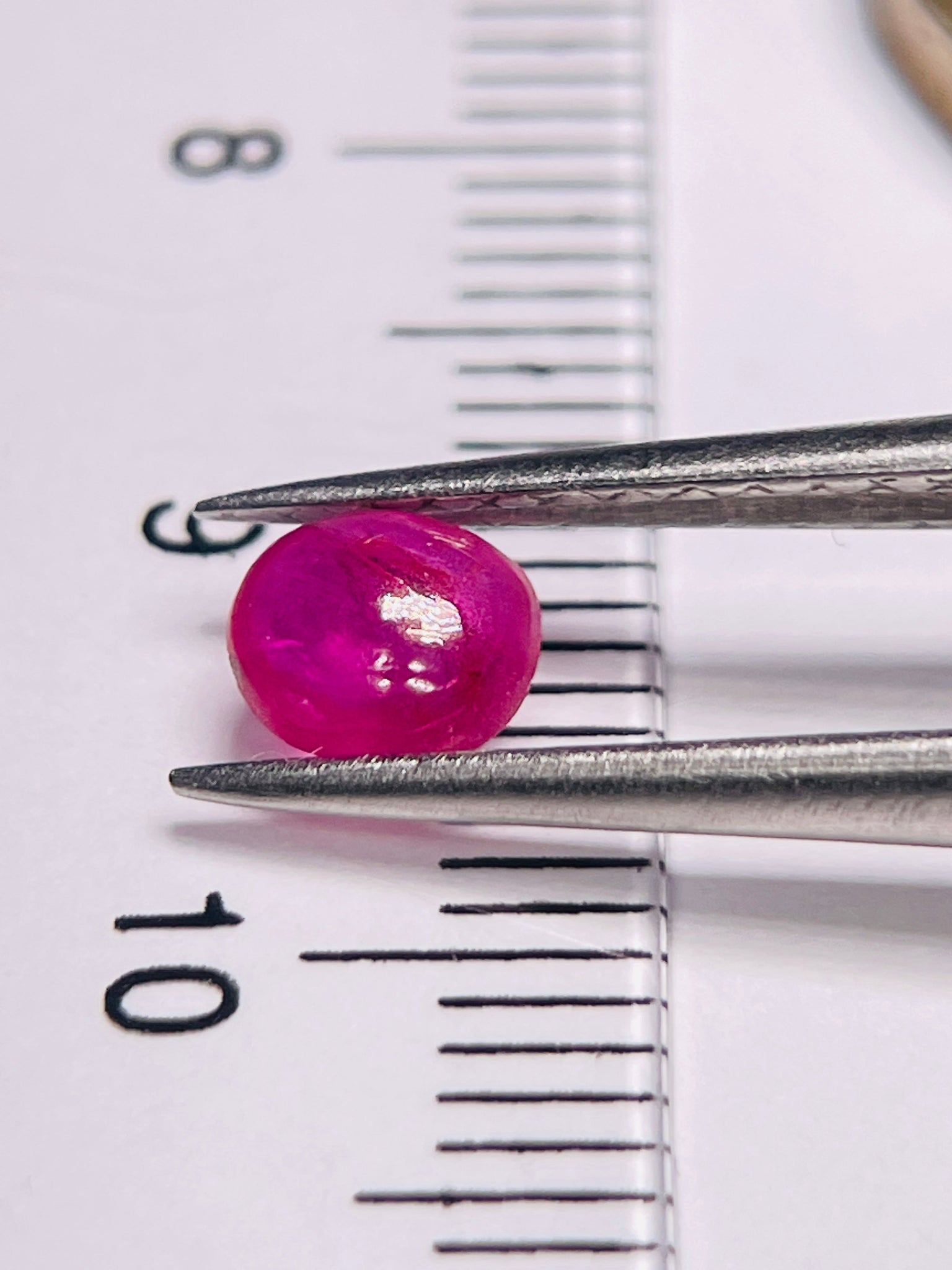 0.58Ct Sapphire Cabochon Winza Tanzania. Untreated Unheated