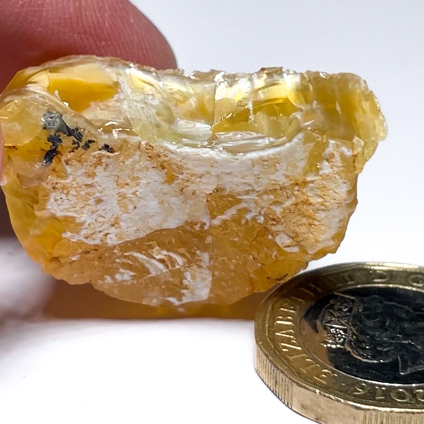 46.74Ct Opal Tanzania Untreated Unheated From A 1999 Deposit Chatoyant (Pearly Cats-Eye Effect)