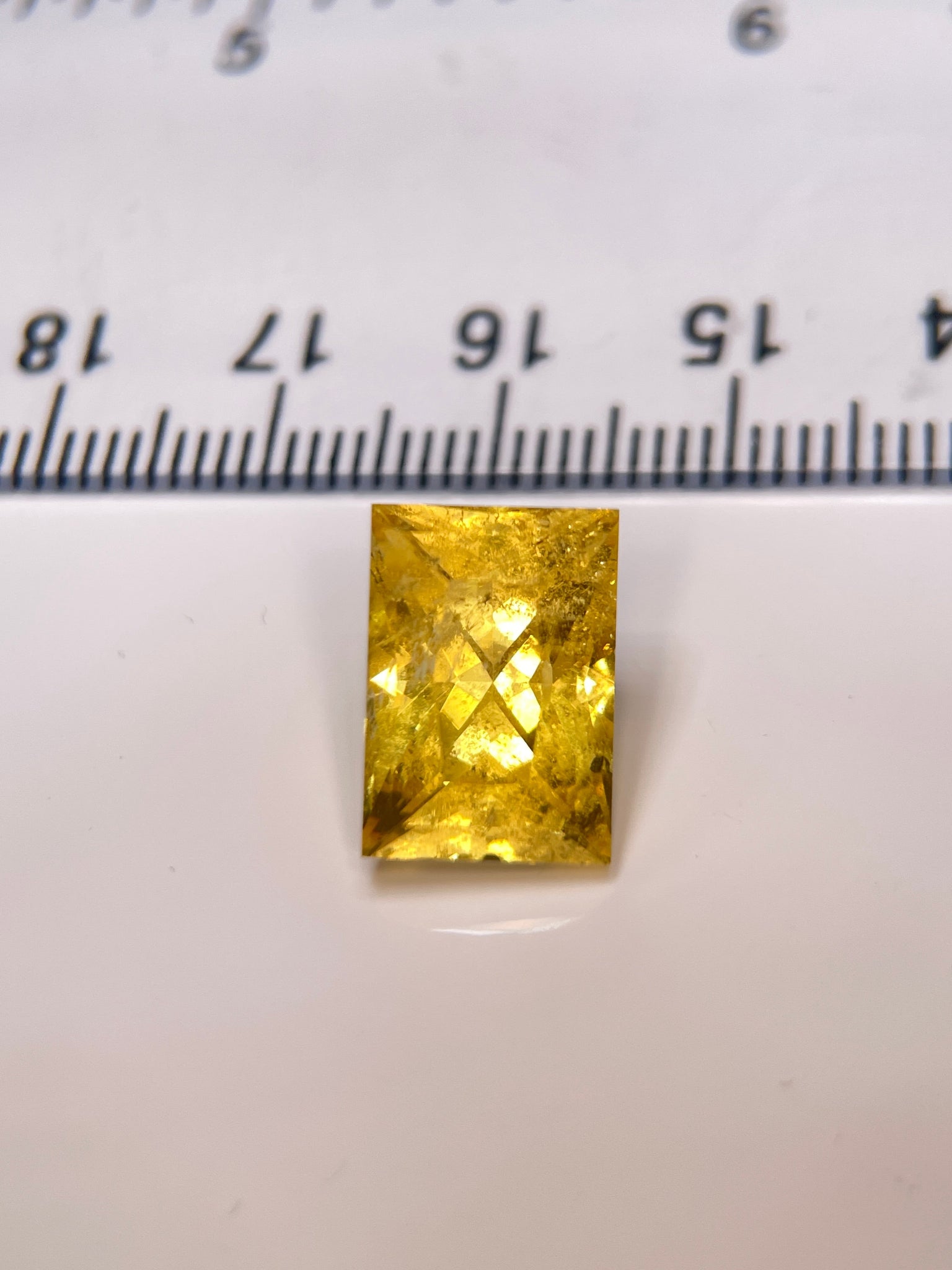 8.035Ct Vivid Intense Yellow Golden Danburite Tanzania Untreated Unheated. Slightly Included. Super