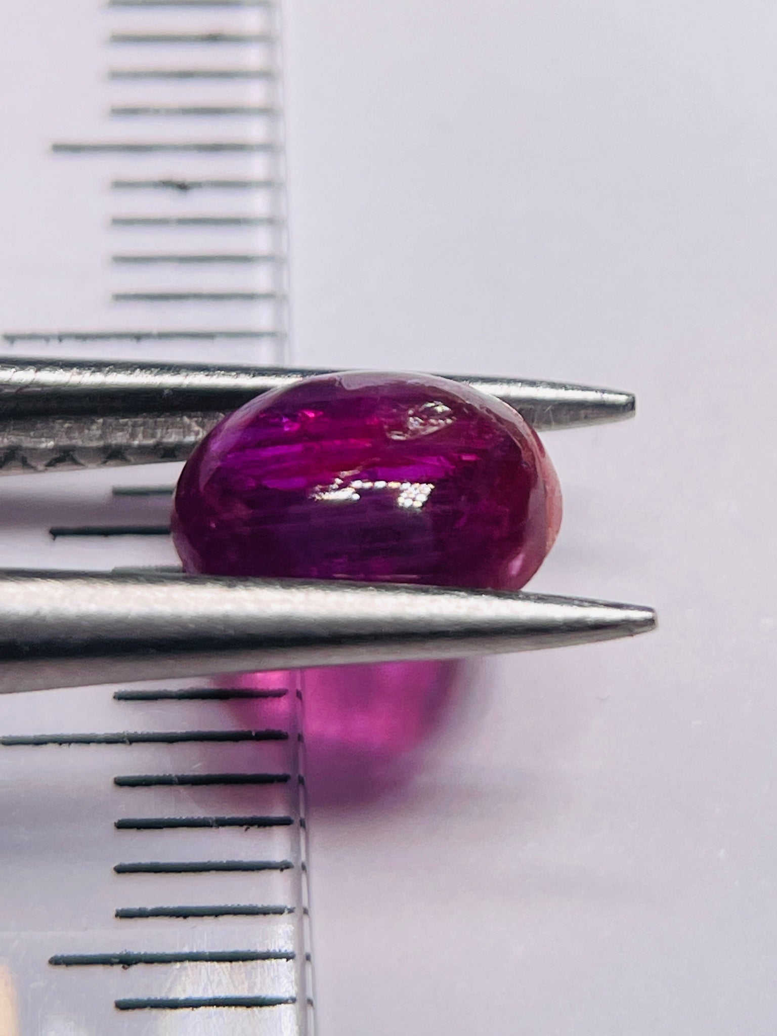 1.97Ct Sapphire Cabochon Umba Valley Tanzania. Untreated Unheated. Slight Groove Indentation On