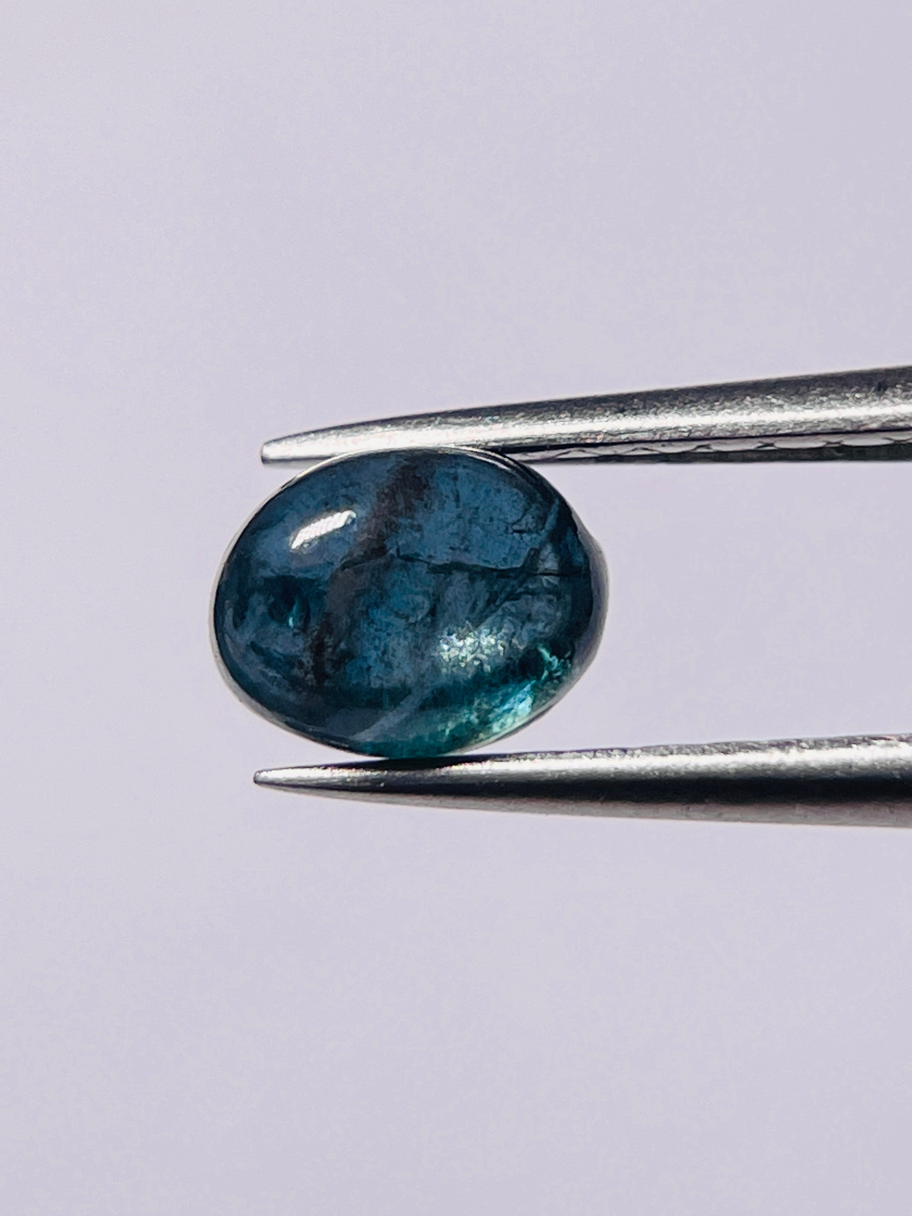 1.30Ct Sapphire Cabochon Seems To Have A Moving Star But As Point Umba Valley Tanzania. Untreated