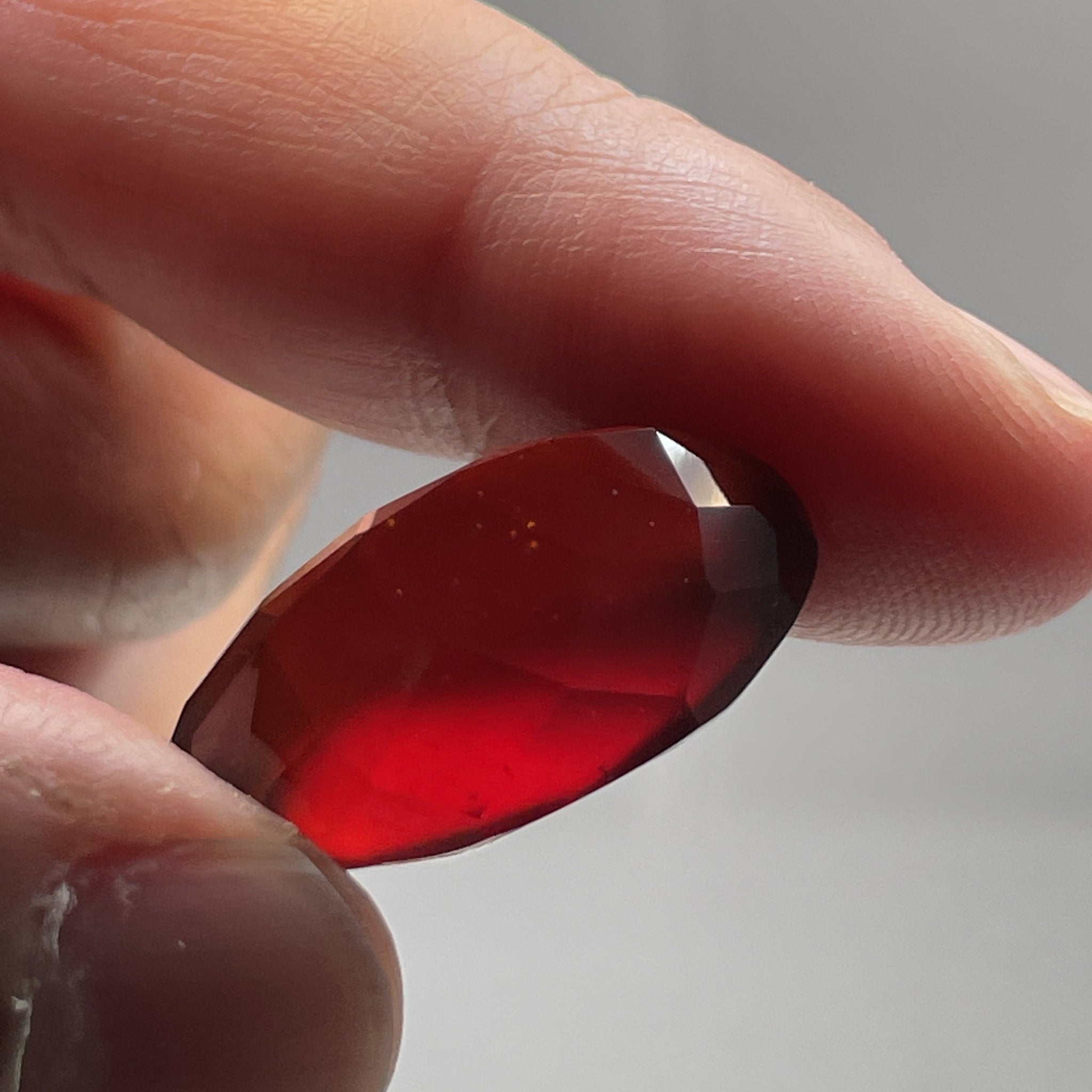 36.49Ct Hessonite Garnet Tanzania Untreated Unheated. 25.2X 14.6 X 11 Mm Use Either Side.