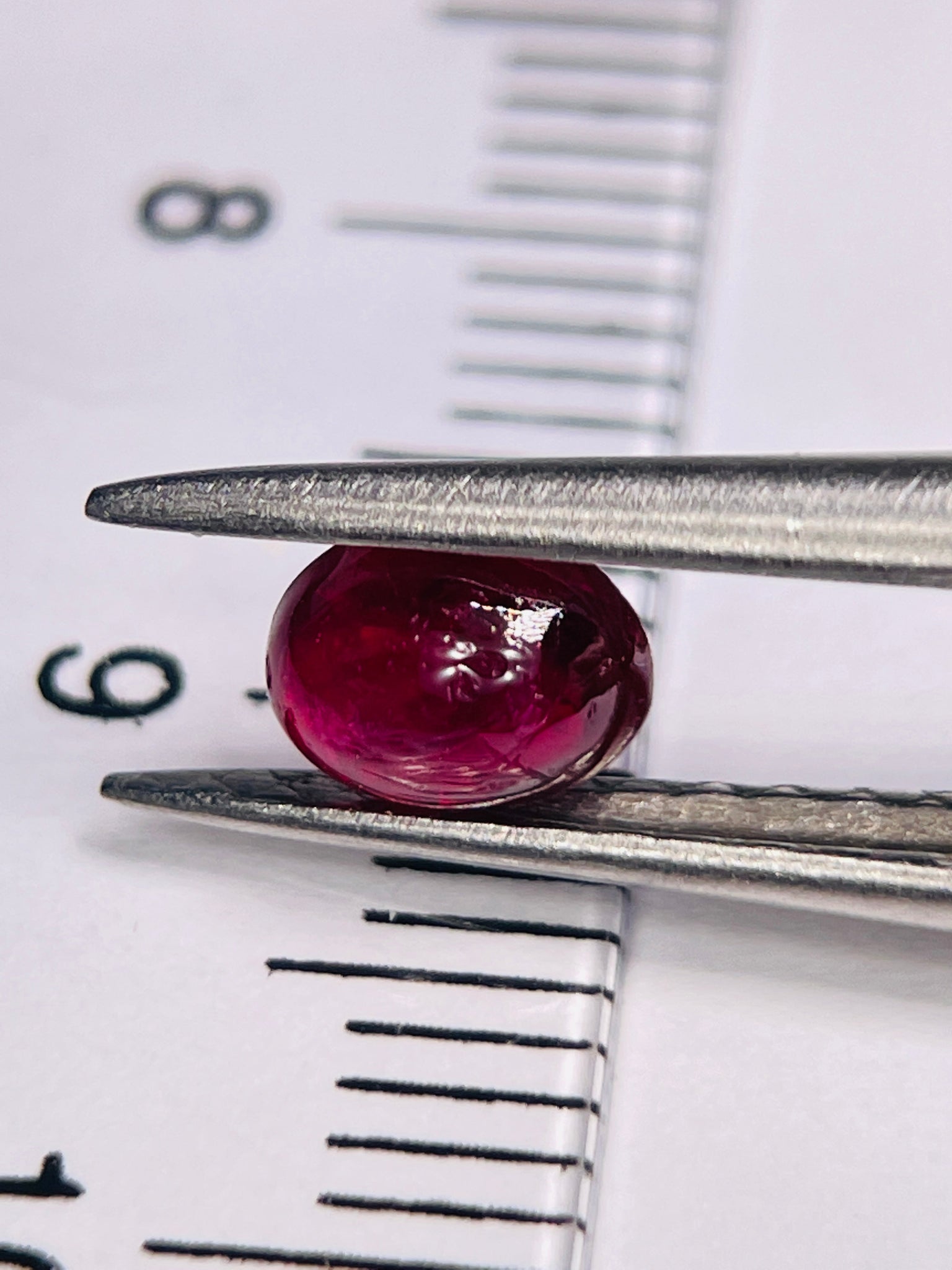 0.80Ct Ruby Cabochon Longido Mines Tanzania. Untreated Unheated