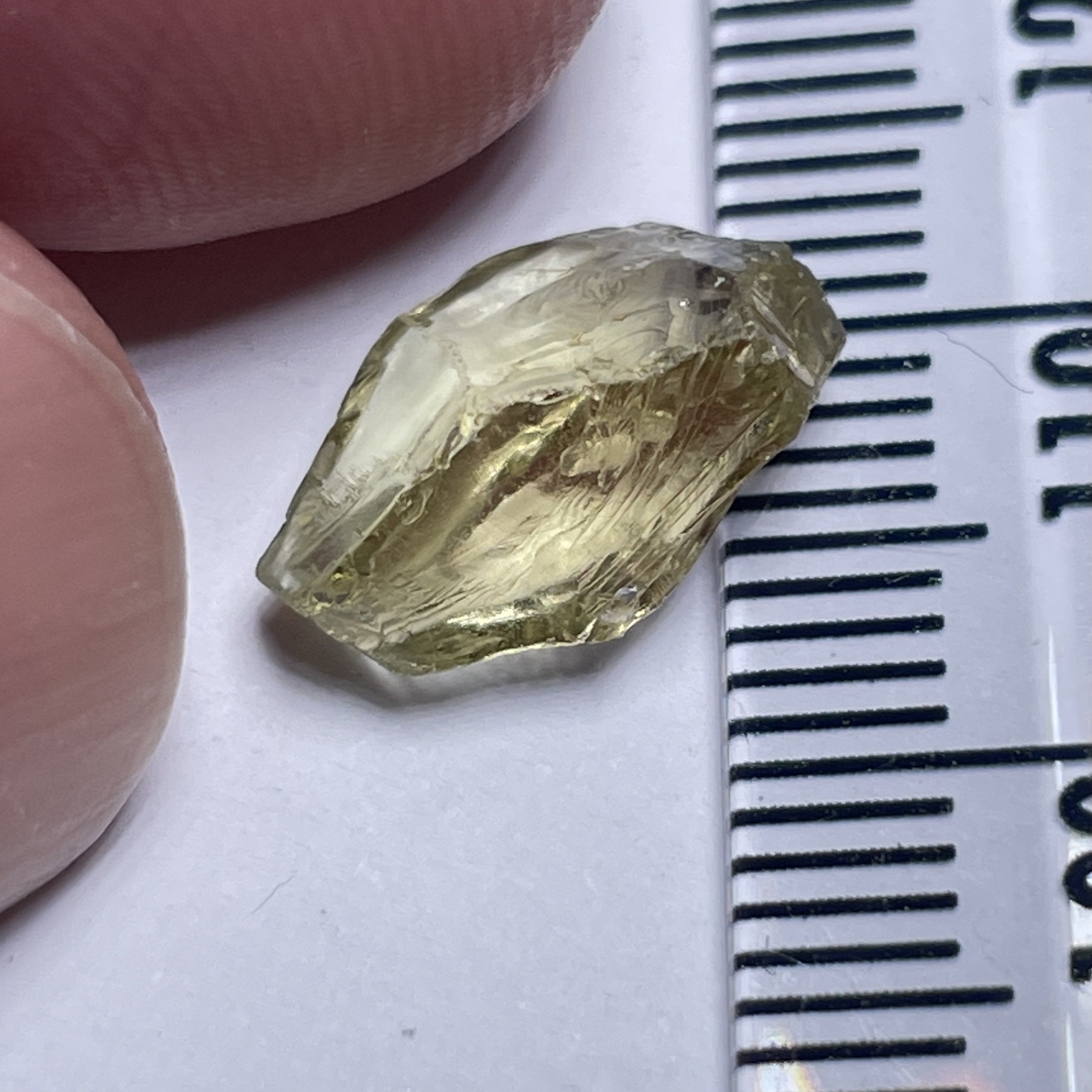 4.53Ct Yellow Tourmaline Crystal Vvs-If Tanzania Untreated Unheated. 12 X 7.5 5Mm