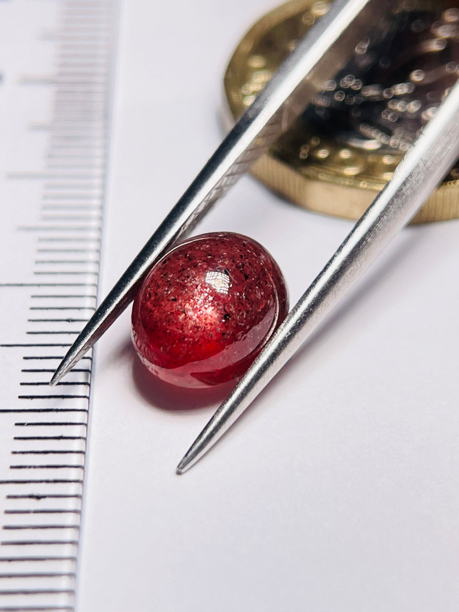 4.08Ct Red Sapphire Cabochon Umba Valley Tanzania. Untreated Unheated. Has A Moving Star But As