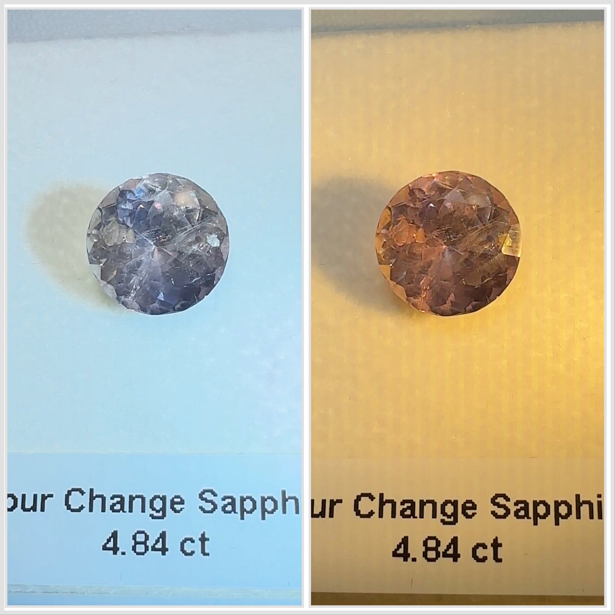 Colour Change Sapphire, 4.84ct, Umba, Tanzania. Untreated Unheated. See photos for colour change