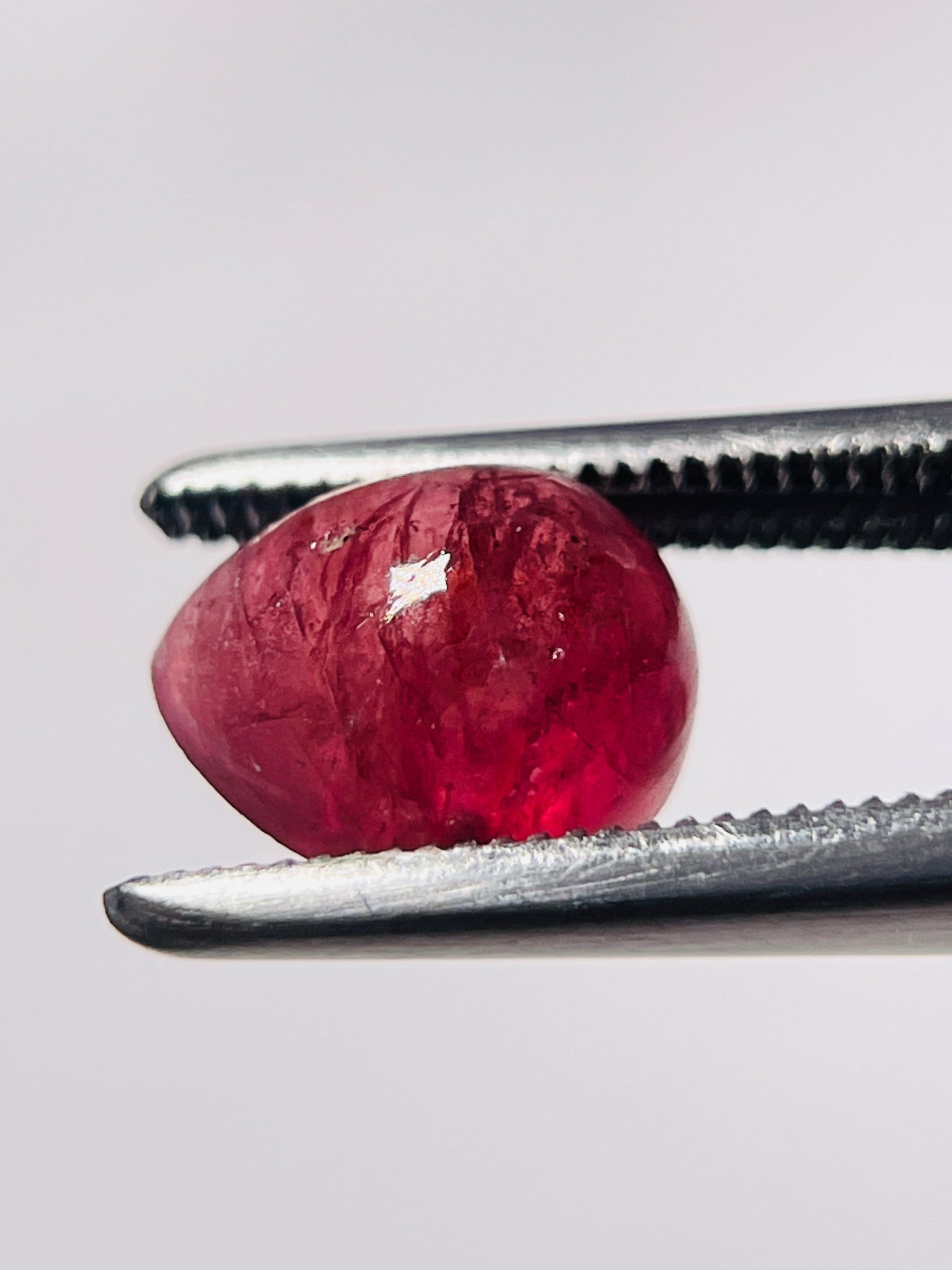 3.11Ct Sapphire Cabochon Umba Valley Tanzania. Untreated Unheated. Slight Indentation On The Surface