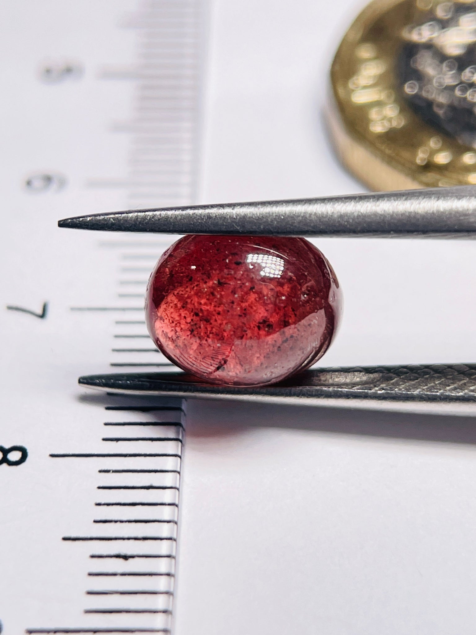 4.08Ct Red Sapphire Cabochon Umba Valley Tanzania. Untreated Unheated. Has A Moving Star But As