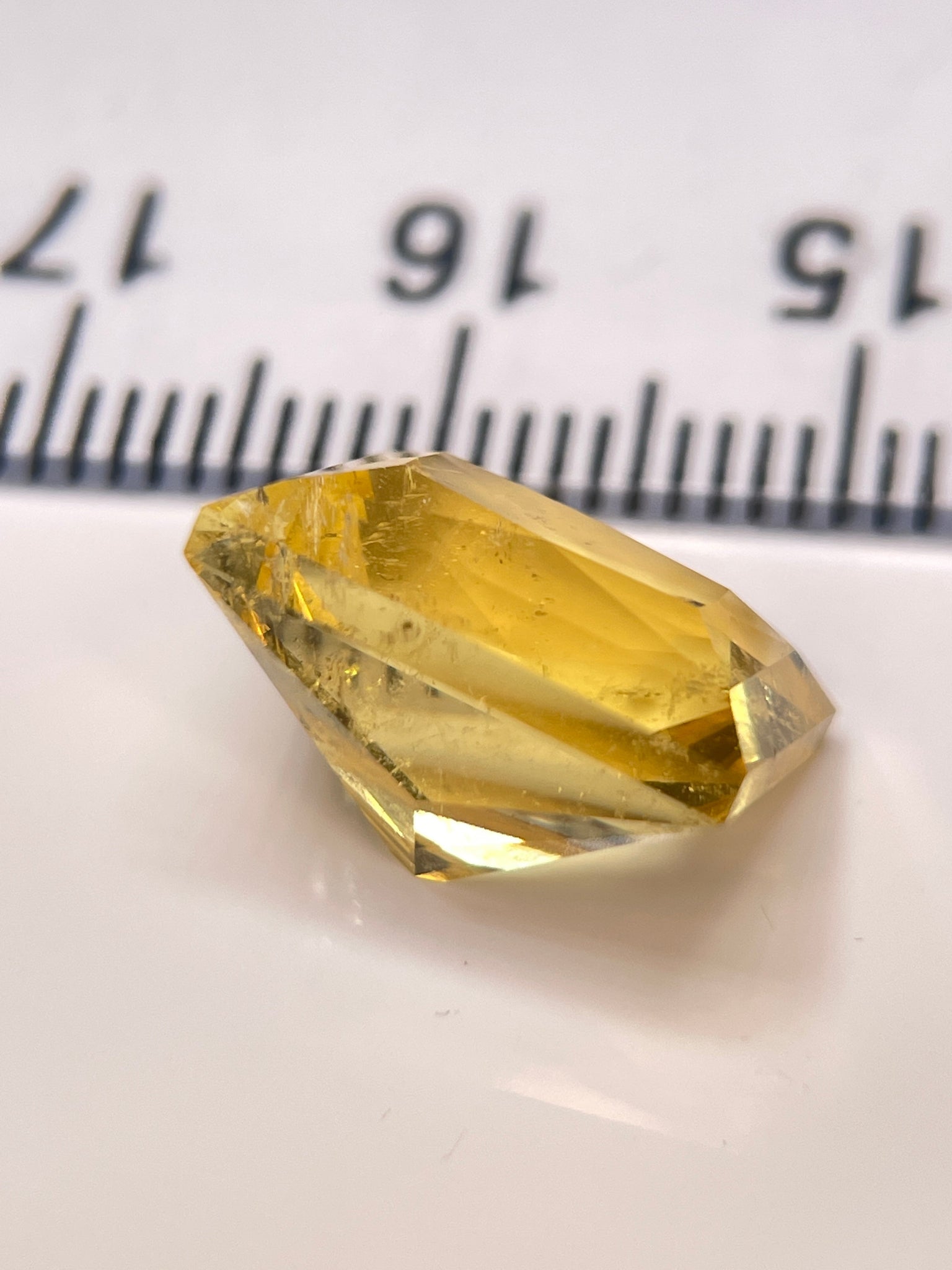 8.035Ct Vivid Intense Yellow Golden Danburite Tanzania Untreated Unheated. Slightly Included. Super