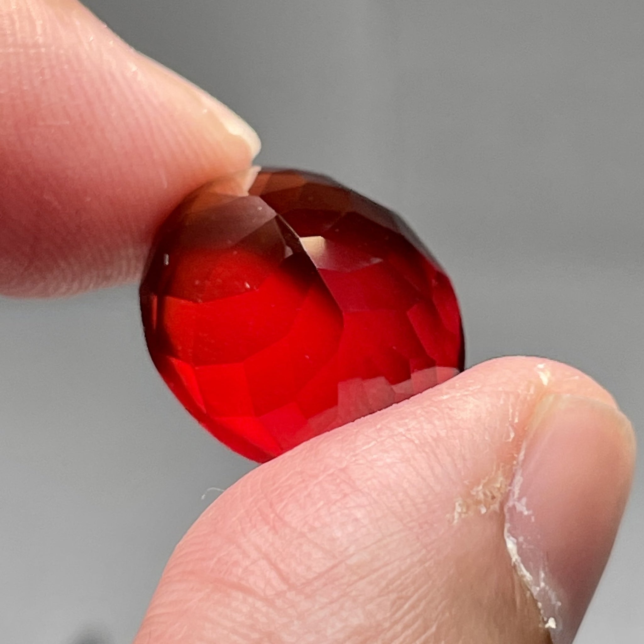 22.88Ct Hessonite Garnet Tanzania Untreated Unheated. 19 X 14 9.1 Mm. Use Either Side.