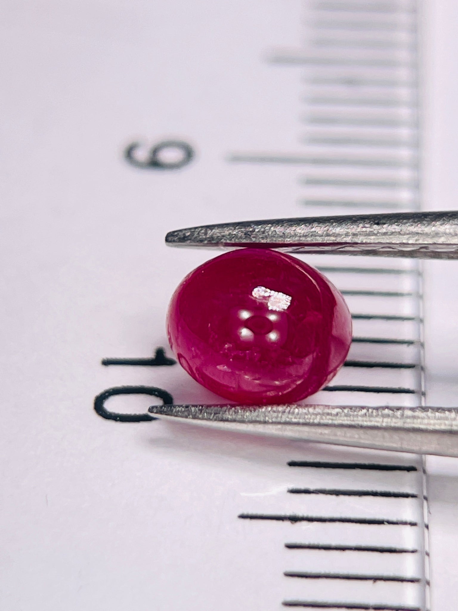 0.69Ct Ruby Cabochon Longido Mines Tanzania. Untreated Unheated