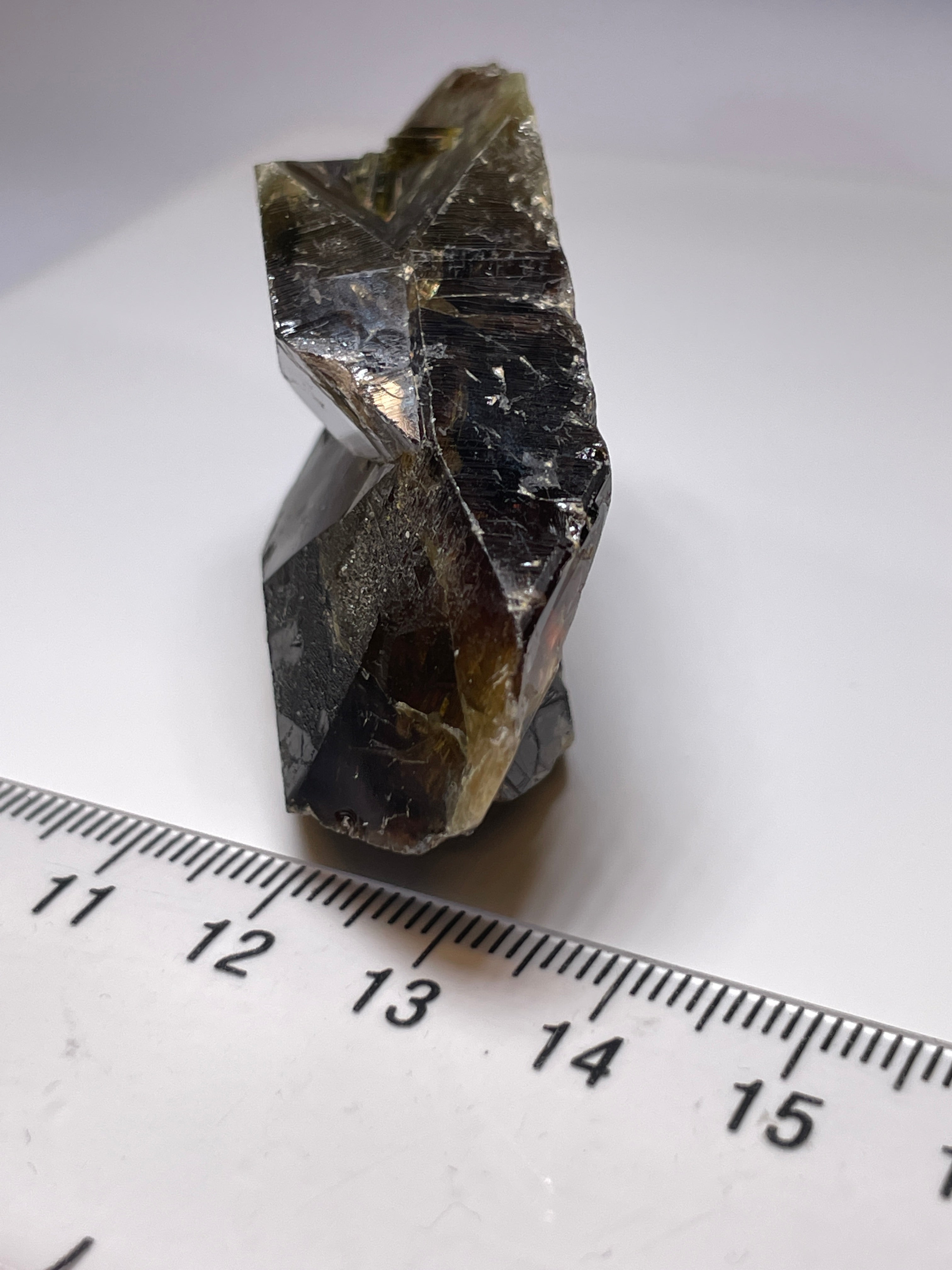 227.39Ct / 45.47Gm Tanzanian Sphene Crystal Untreated Unheated. 55.6 X 41.1 17.7Mm Very High End
