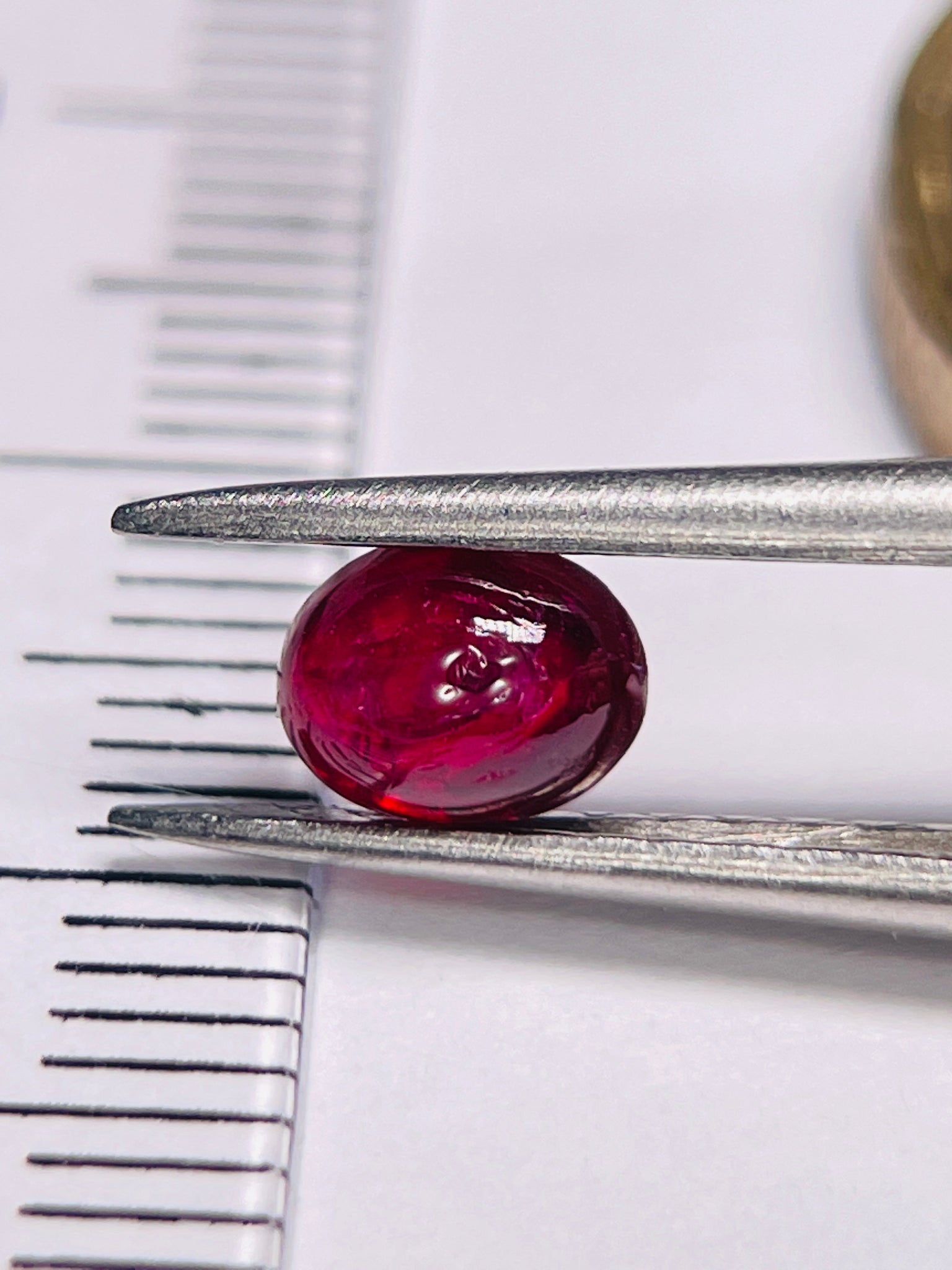 0.80Ct Ruby Cabochon Longido Mines Tanzania. Untreated Unheated
