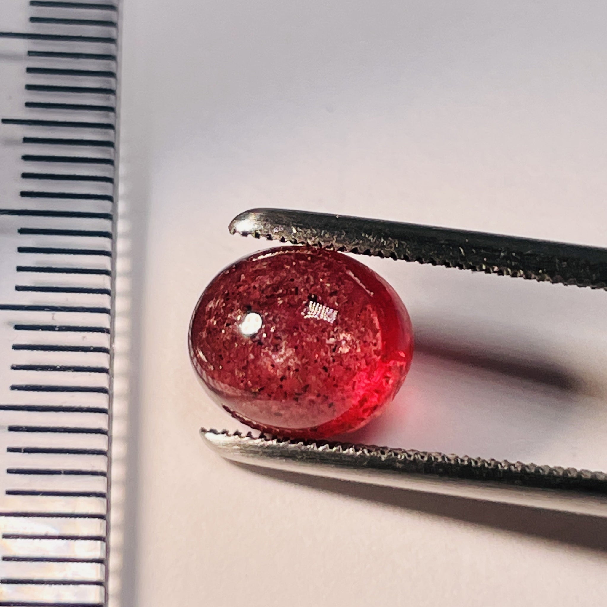 4.08Ct Red Sapphire Cabochon Umba Valley Tanzania. Untreated Unheated. Has A Moving Star But As