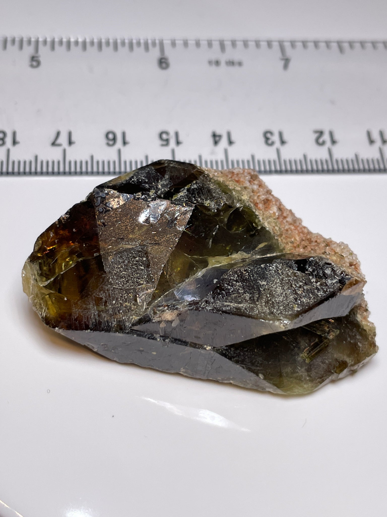 227.39Ct / 45.47Gm Tanzanian Sphene Crystal Untreated Unheated. 55.6 X 41.1 17.7Mm Very High End