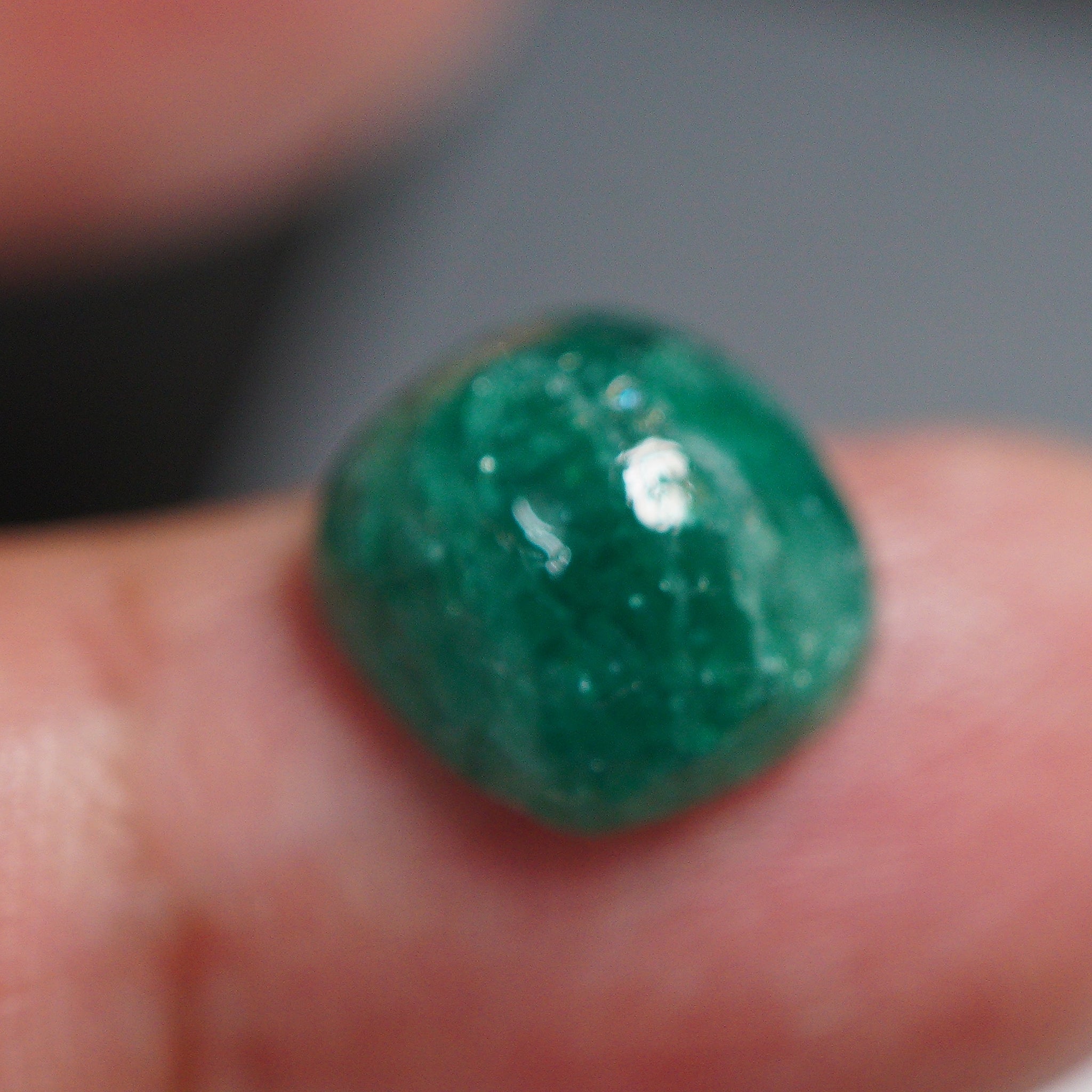 5.31Ct Tanzanian Emerald Cabochon No Oil Untreated Unheated