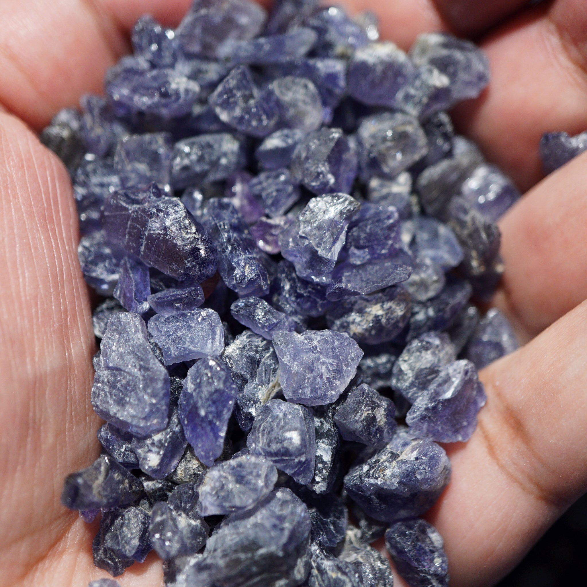 2 Kg Iolite Lots Tanzania But Good For Setting As Is Holistics Etc. 0.20Gm - 3Gm Pcs Price Per Kg