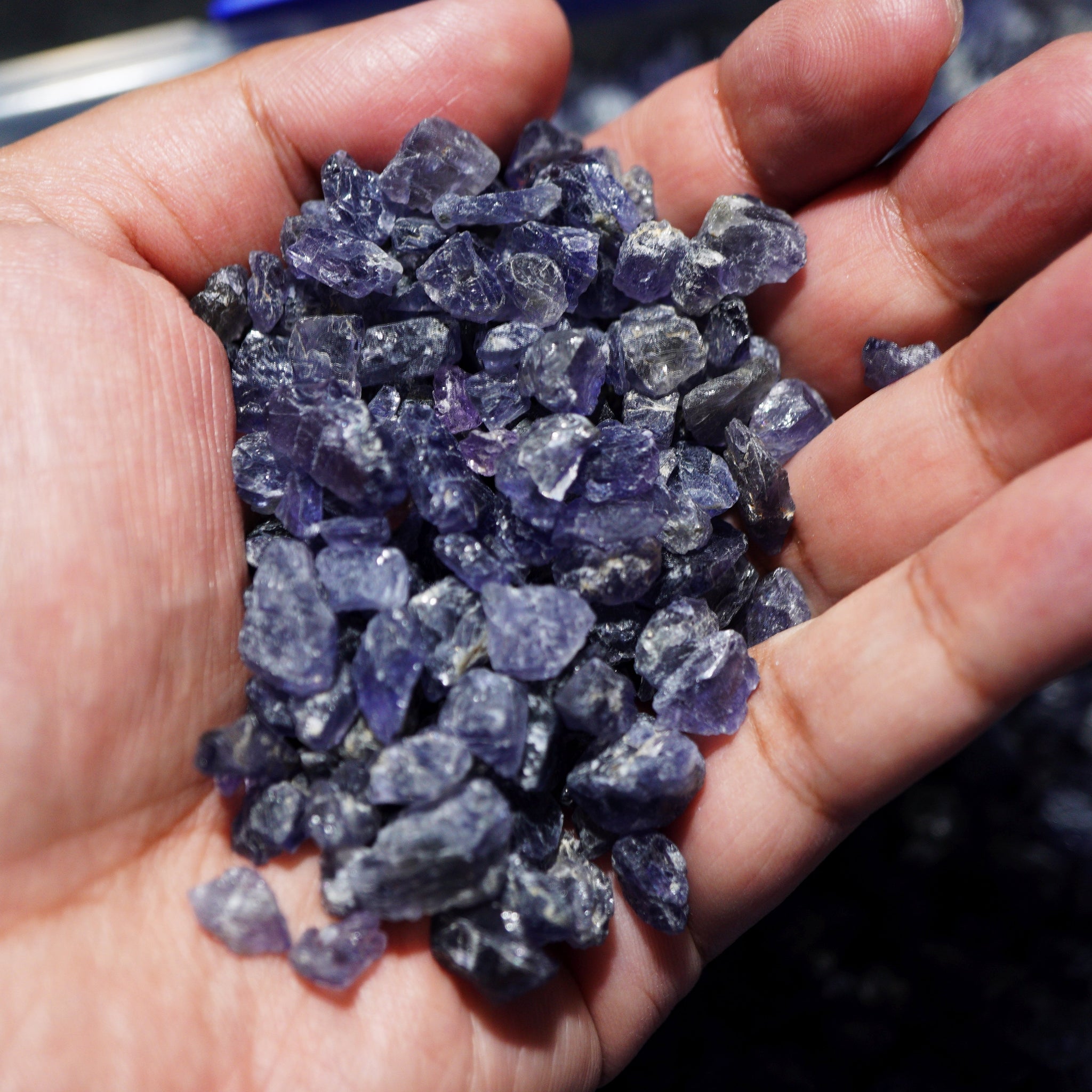 2 Kg Iolite Lots Tanzania But Good For Setting As Is Holistics Etc. 0.20Gm - 3Gm Pcs Price Per Kg