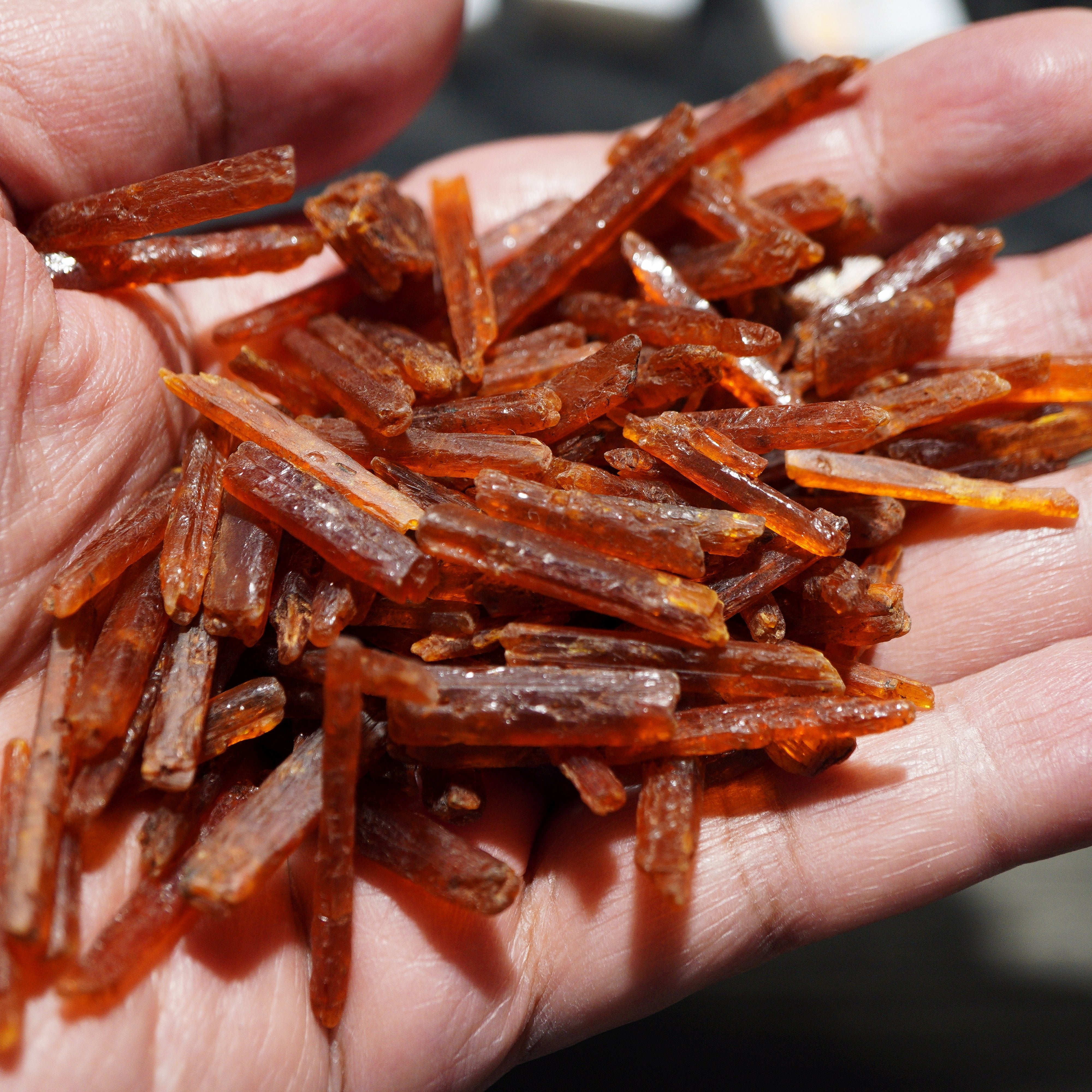 Superior Quality - Orange Kyanite Tanzania. 3.5Ct-10Ct Pieces @$7/stone On Blind Pour Basis. We