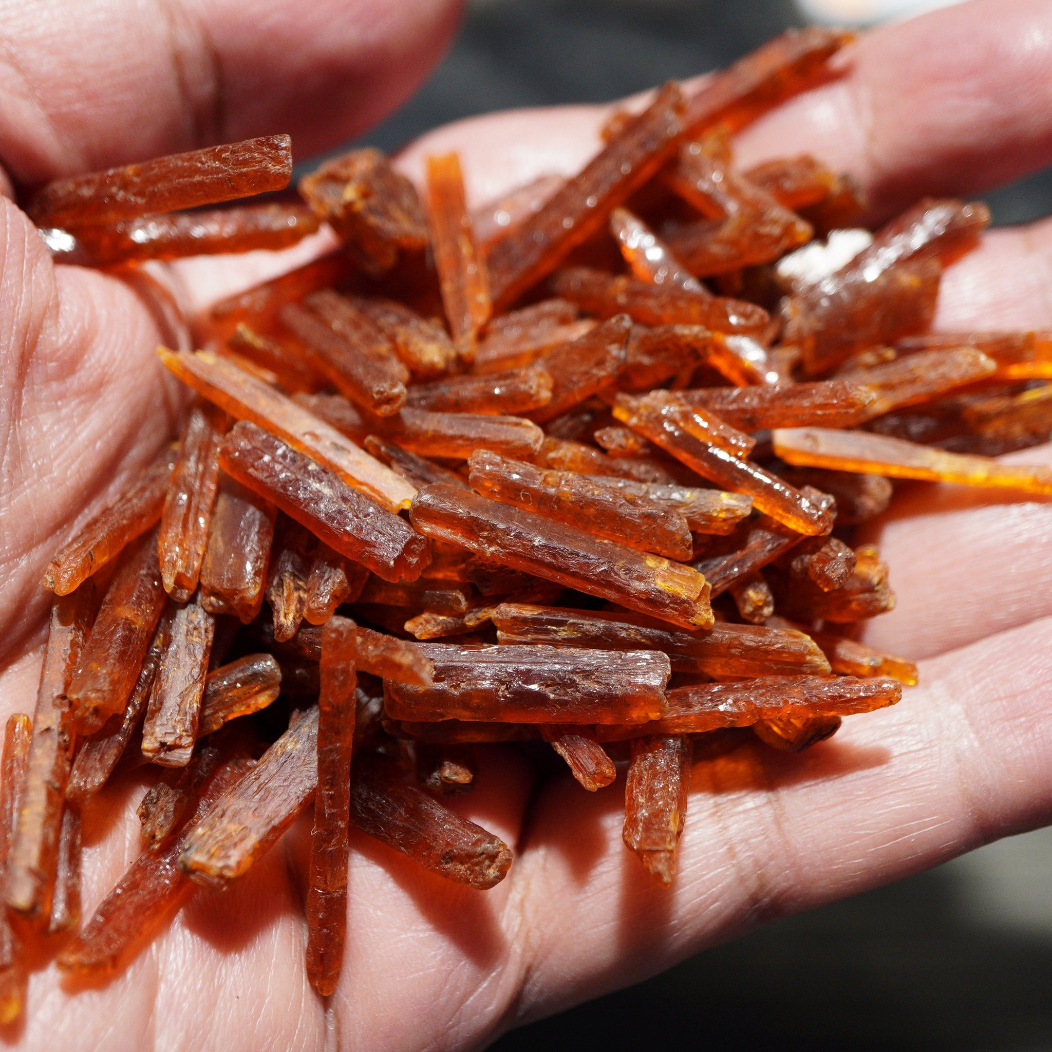 Superior Quality - Orange Kyanite Tanzania. 3.5Ct-10Ct Pieces @$7/stone On Blind Pour Basis. We