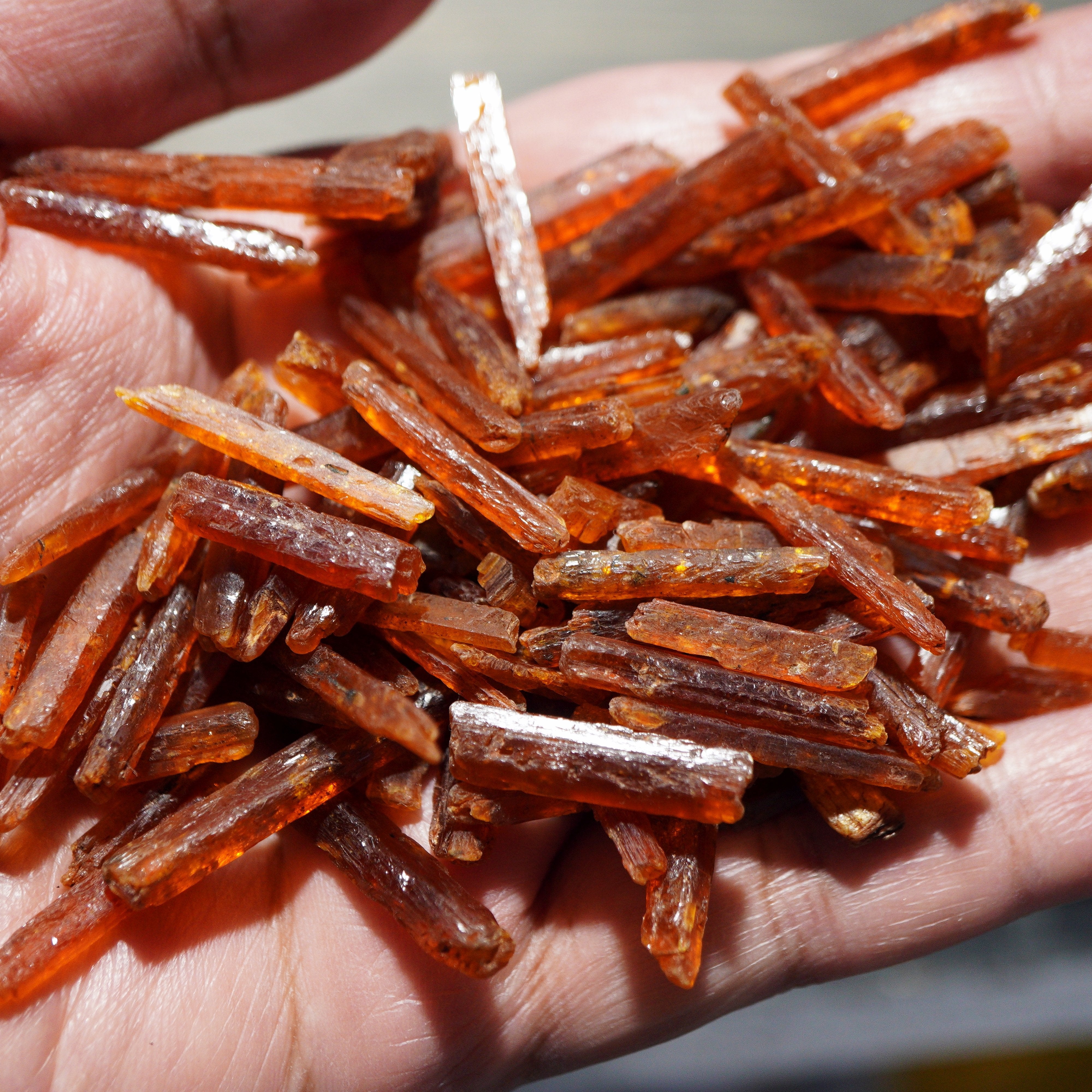 Superior Quality - Orange Kyanite Tanzania. 3.5Ct-10Ct Pieces @$7/stone On Blind Pour Basis. We