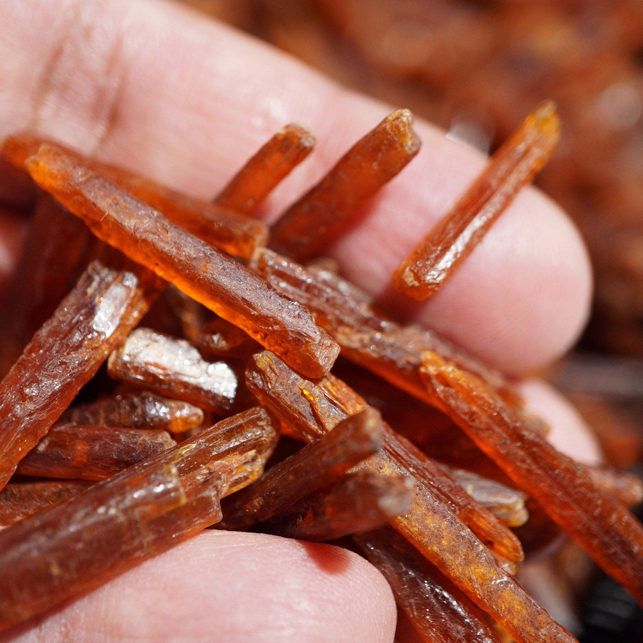 Superior Quality - Orange Kyanite Tanzania. 3.5Ct-10Ct Pieces @$7/stone On Blind Pour Basis. We