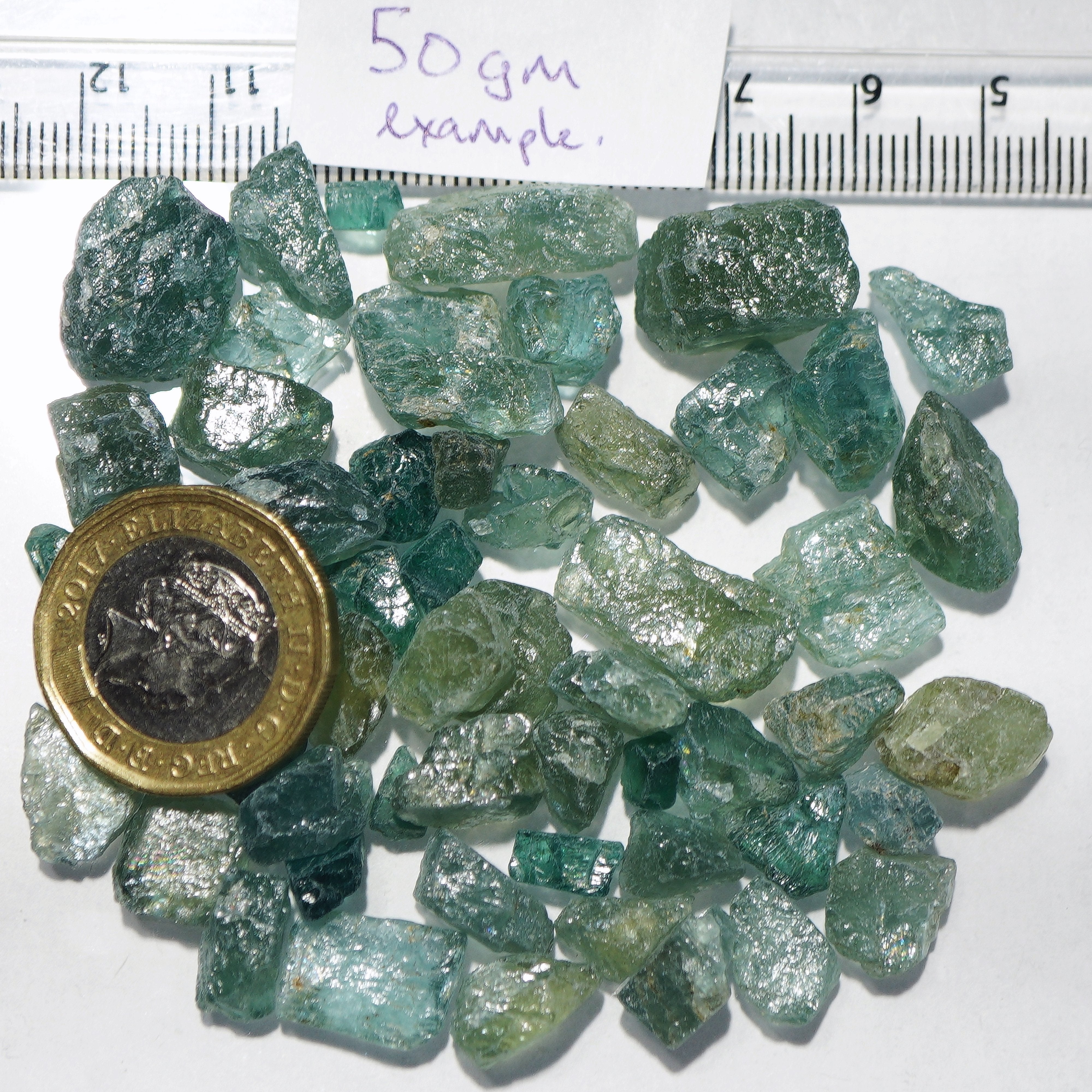 50G Blue Green Apatite Lots From Tanzania Blind Pour 0.2Gm - 3Gm- Buy As Much You Like