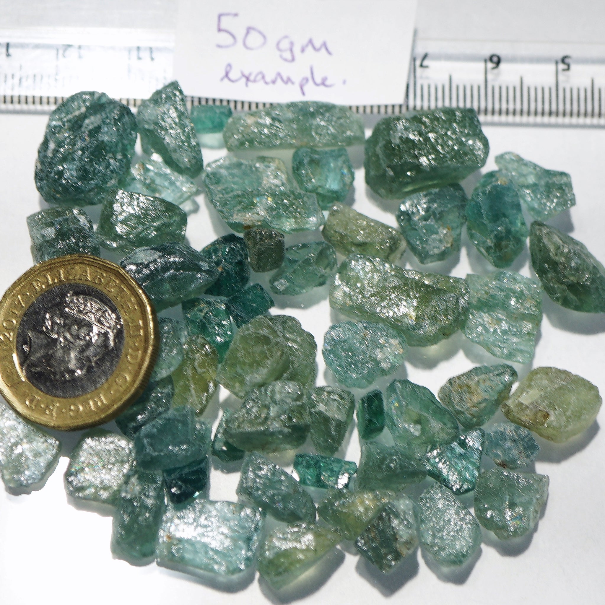 50G Blue Green Apatite Lots From Tanzania Blind Pour 0.2Gm - 3Gm- Buy As Much You Like