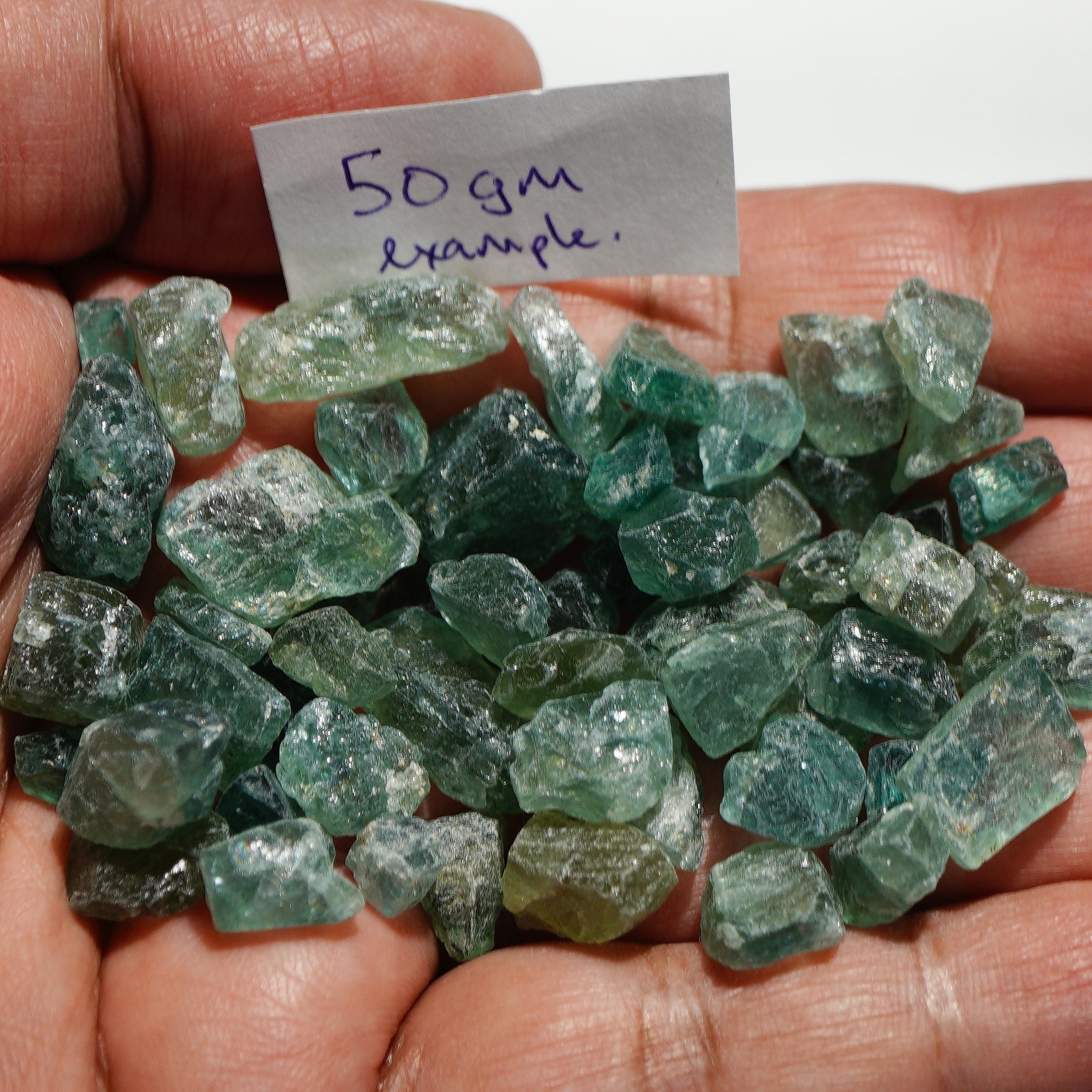 50G Blue Green Apatite Lots From Tanzania Blind Pour 0.2Gm - 3Gm- Buy As Much You Like