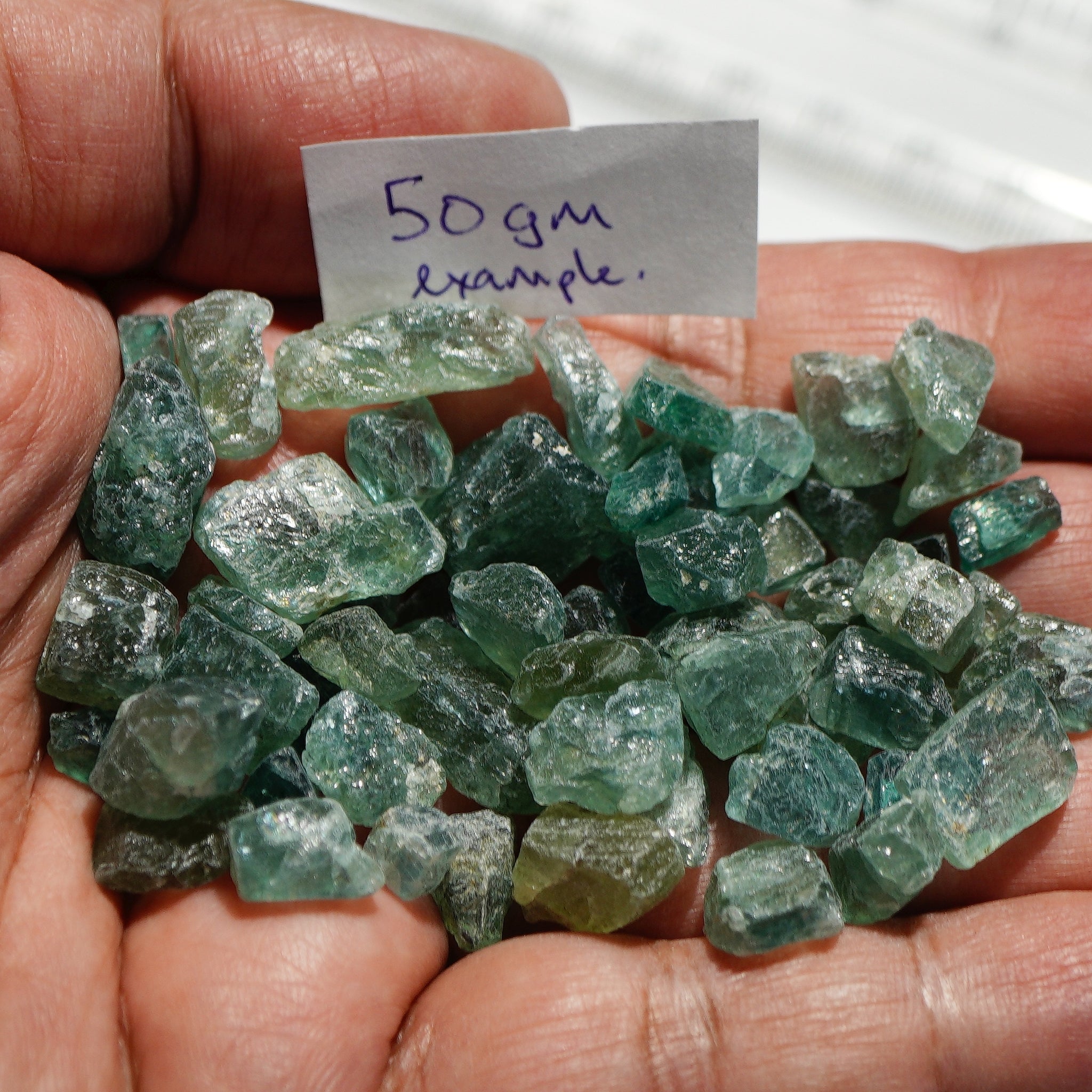 50G Blue Green Apatite Lots From Tanzania Blind Pour 0.2Gm - 3Gm- Buy As Much You Like