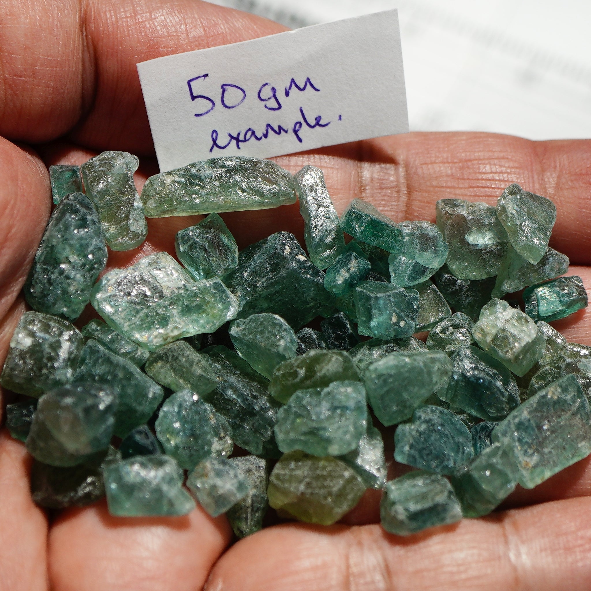 50G Blue Green Apatite Lots From Tanzania Blind Pour 0.2Gm - 3Gm- Buy As Much You Like