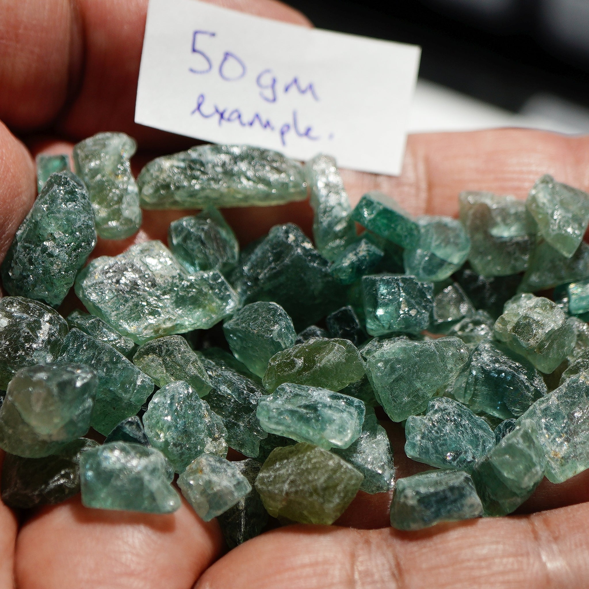 50G Blue Green Apatite Lots From Tanzania Blind Pour 0.2Gm - 3Gm- Buy As Much You Like
