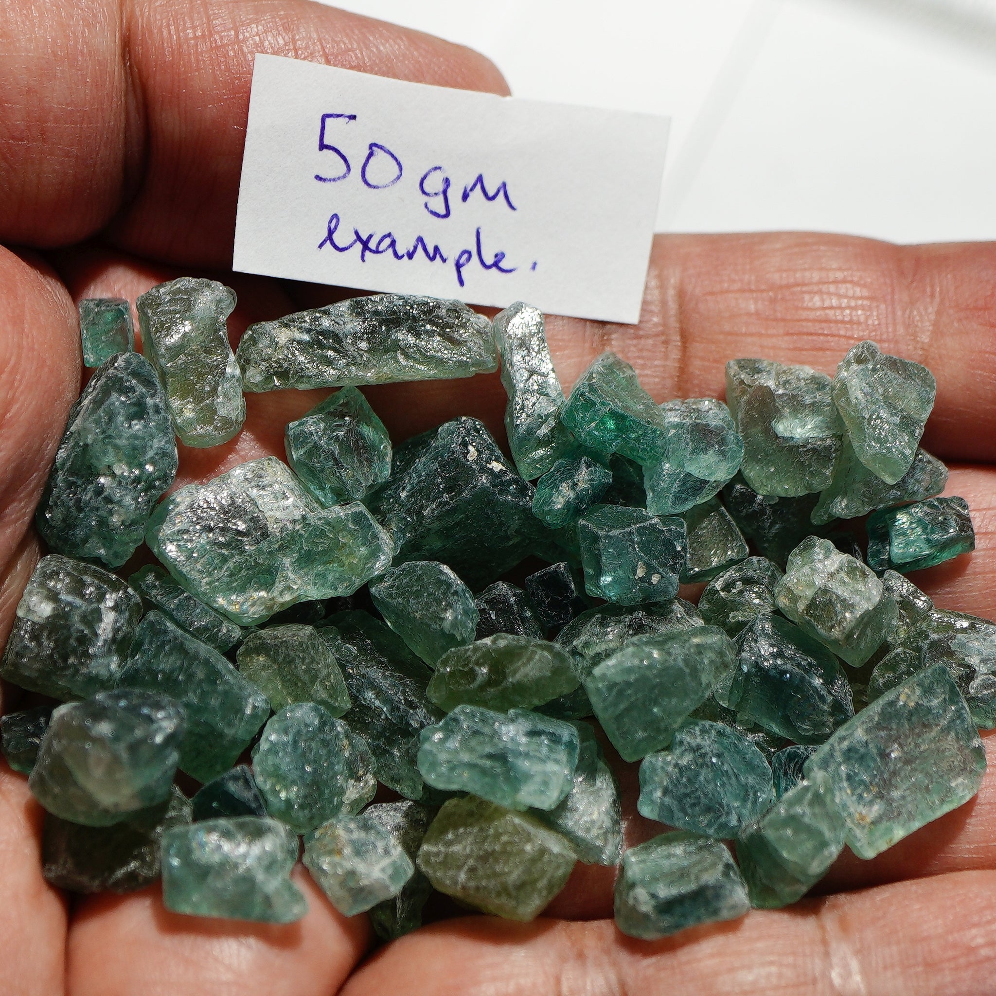 50G Blue Green Apatite Lots From Tanzania Blind Pour 0.2Gm - 3Gm- Buy As Much You Like